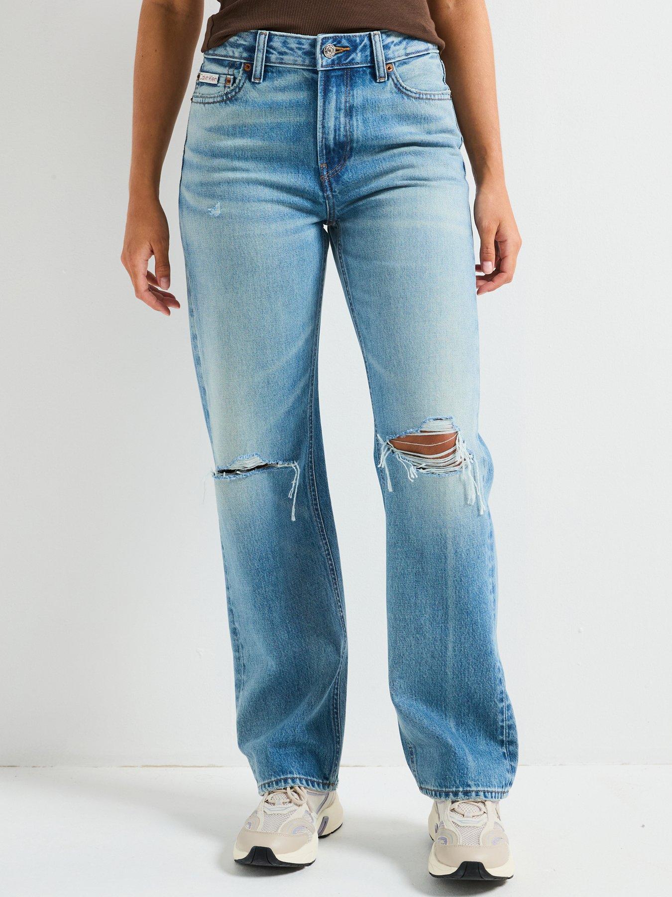 undefined Straight Leg Jeans - Light Denim