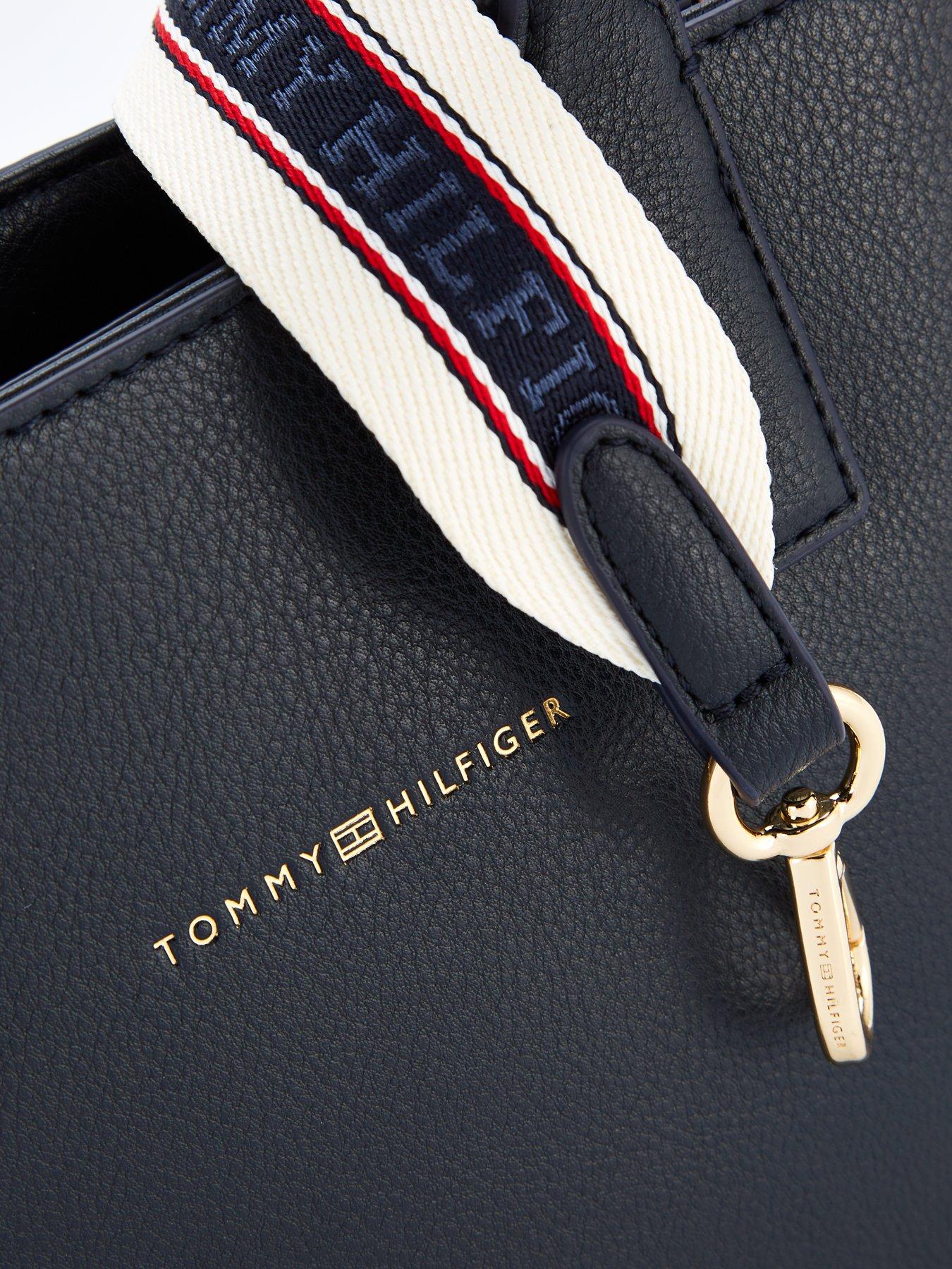 Image 3 of 4 of Tommy Hilfiger Logo Strap Mini Tote - Space Blue