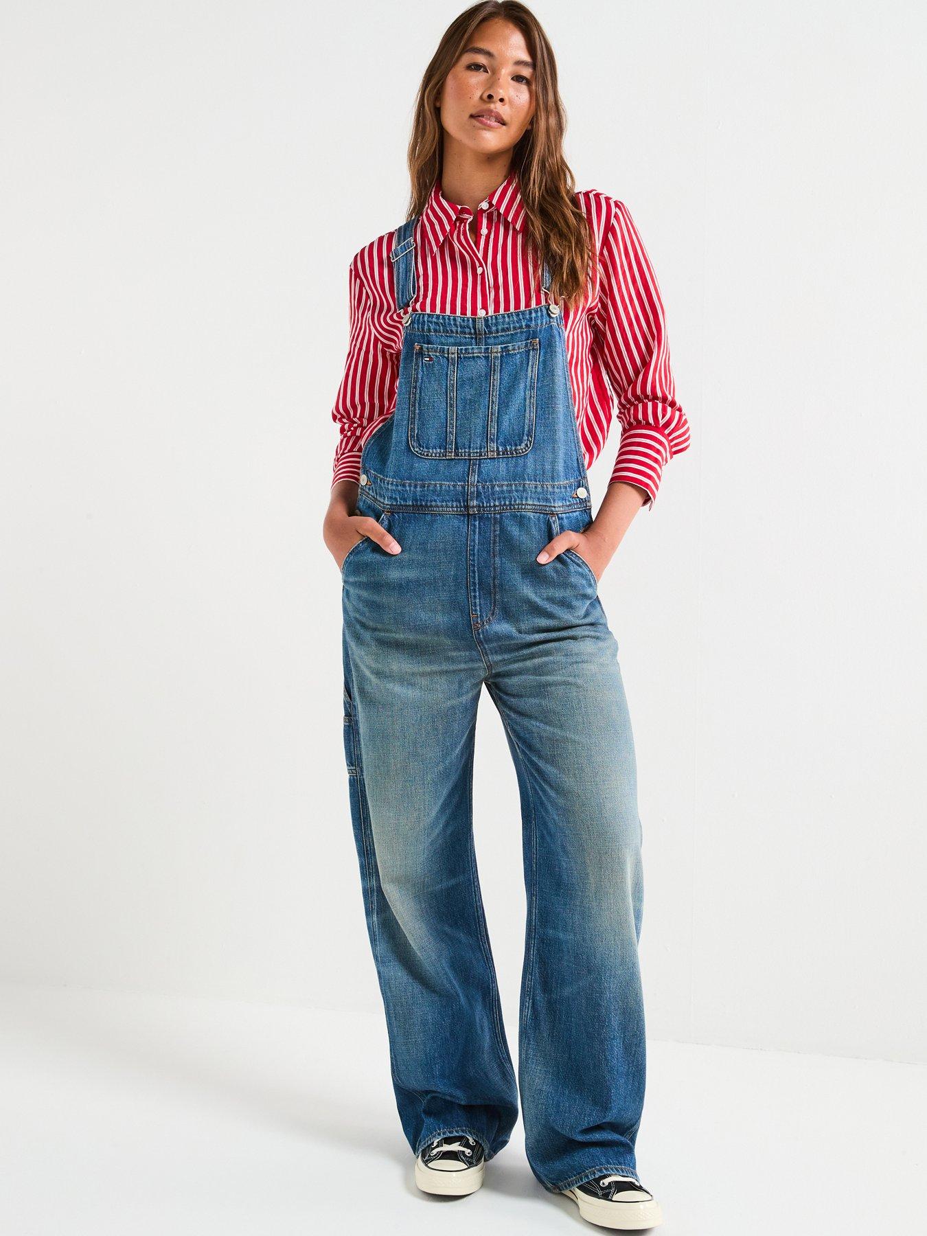 Image 1 of 6 of Tommy Jeans Classic Dungaree - Denim
