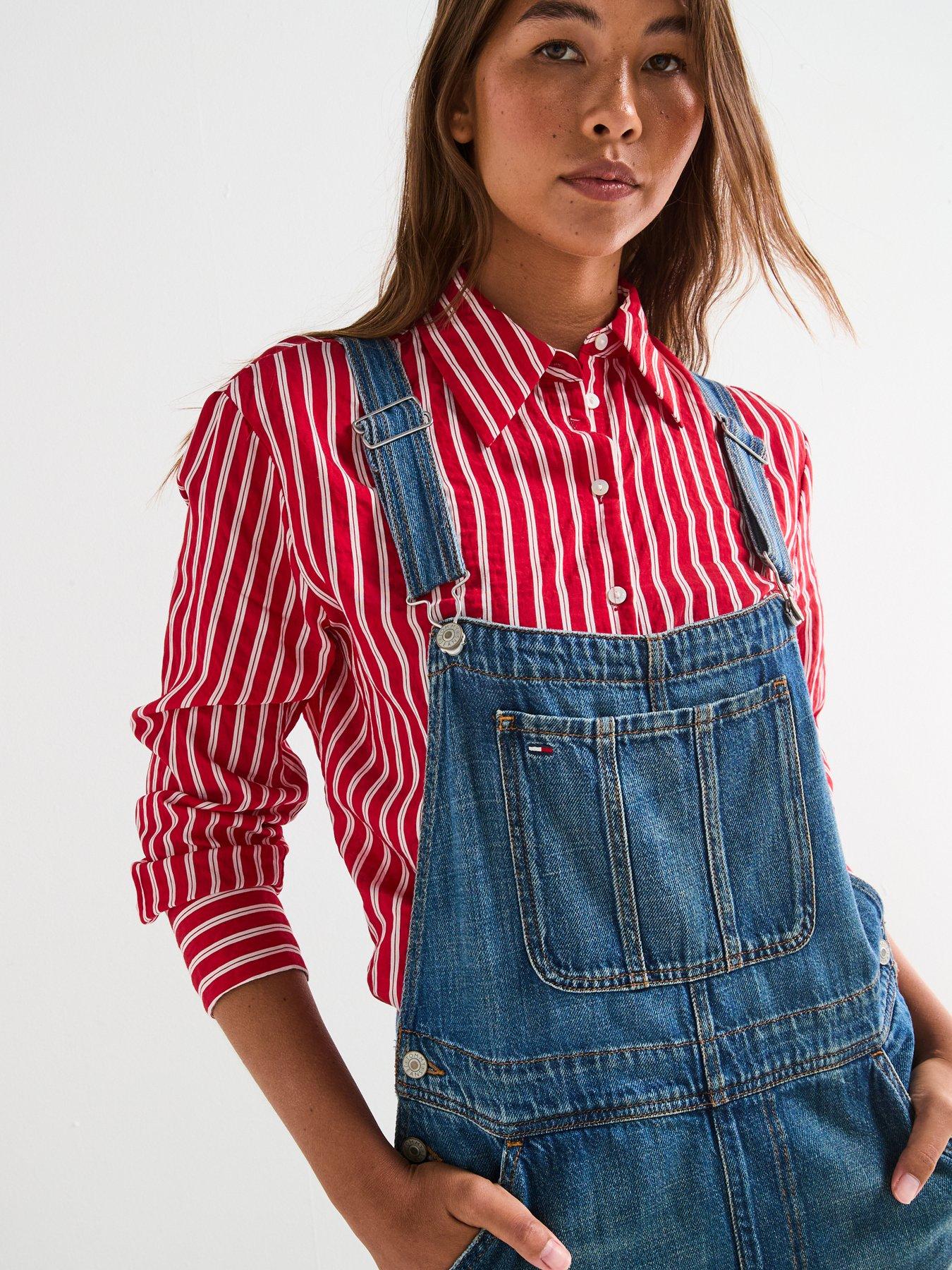 Image 6 of 6 of Tommy Jeans Classic Dungaree - Denim