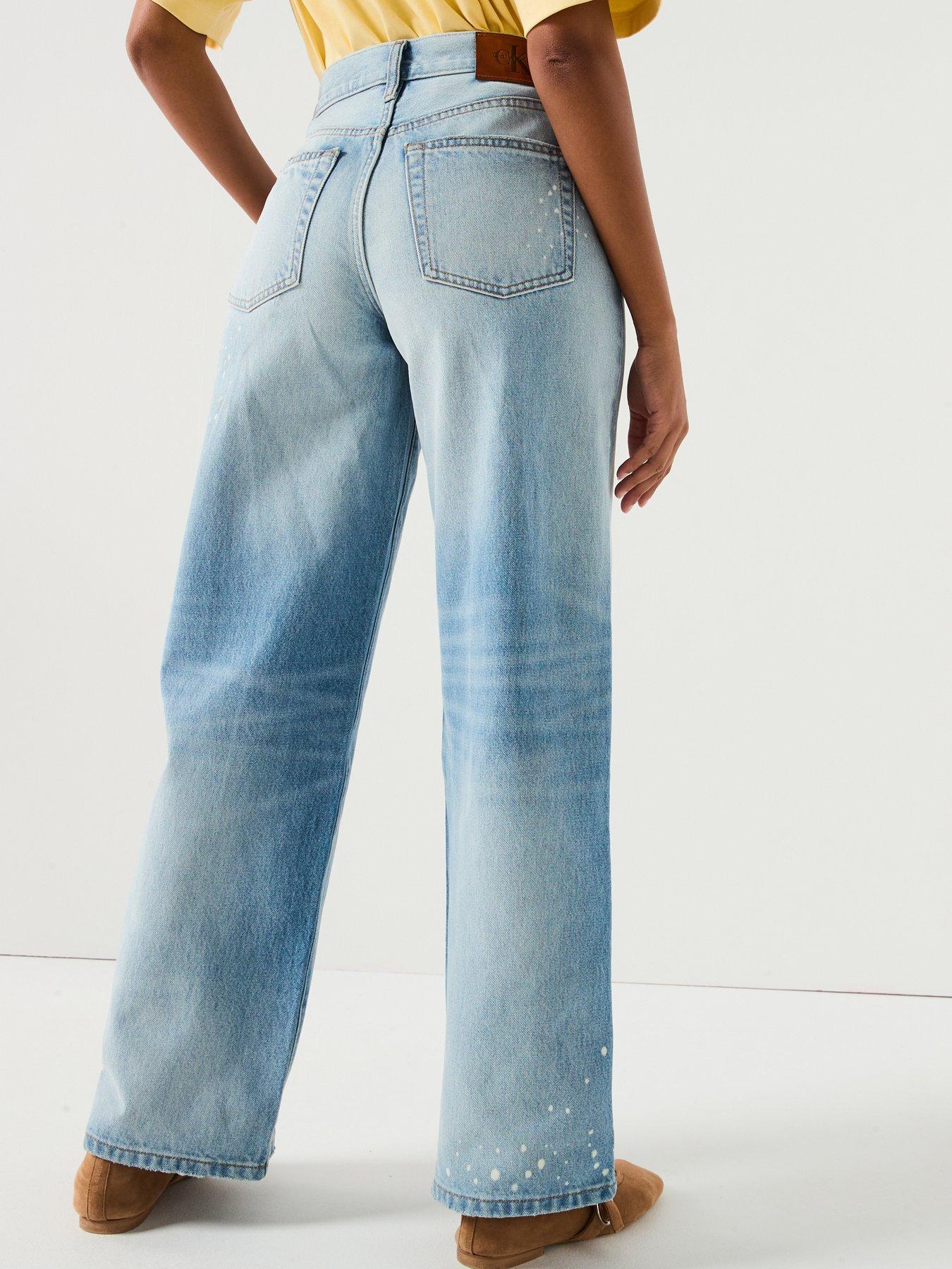 Image 2 of 5 of Calvin Klein Jeans The Wide Leg Rainy Jeans - Blue