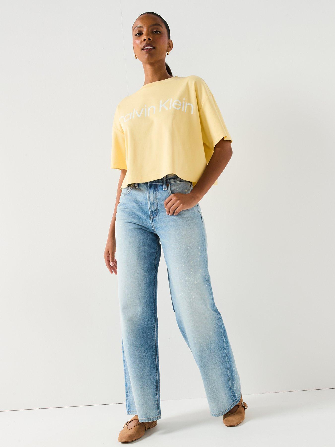 Image 5 of 5 of Calvin Klein Jeans The Wide Leg Rainy Jeans - Blue