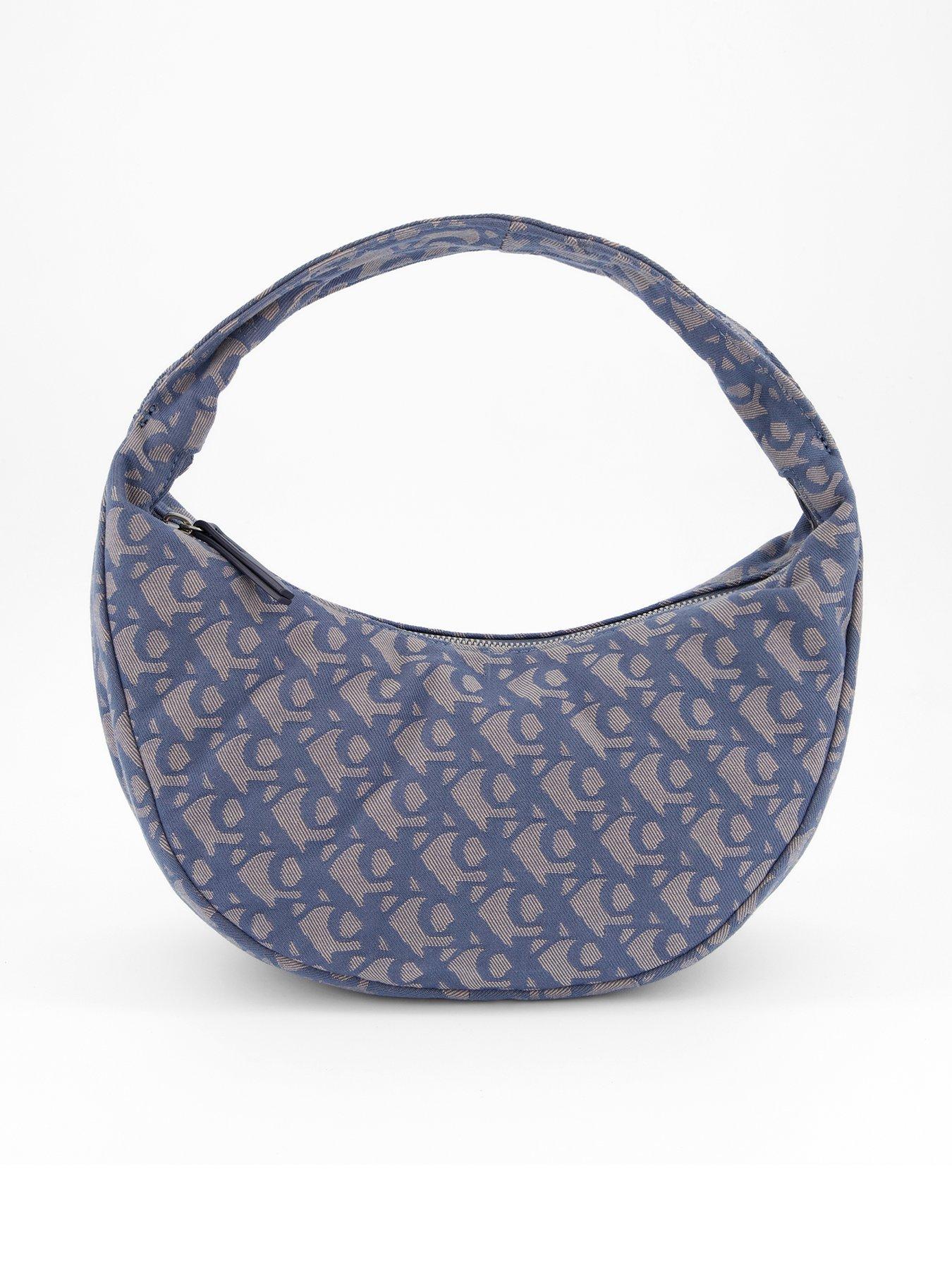 Image 1 of 4 of Calvin Klein Jeans Ckj Monogram Medium Shoulder Bag &amp; Blue/ Purple