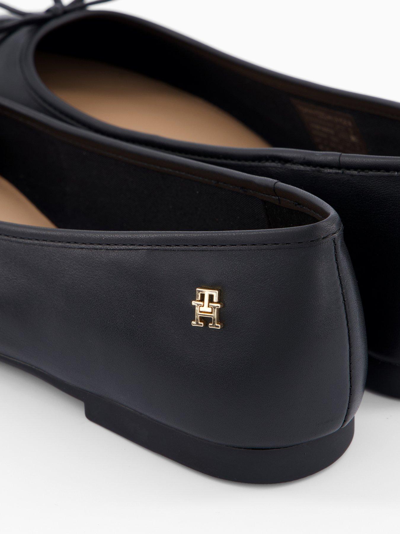Image 5 of 6 of Tommy Hilfiger Leather TH Monogram Ballerinas
