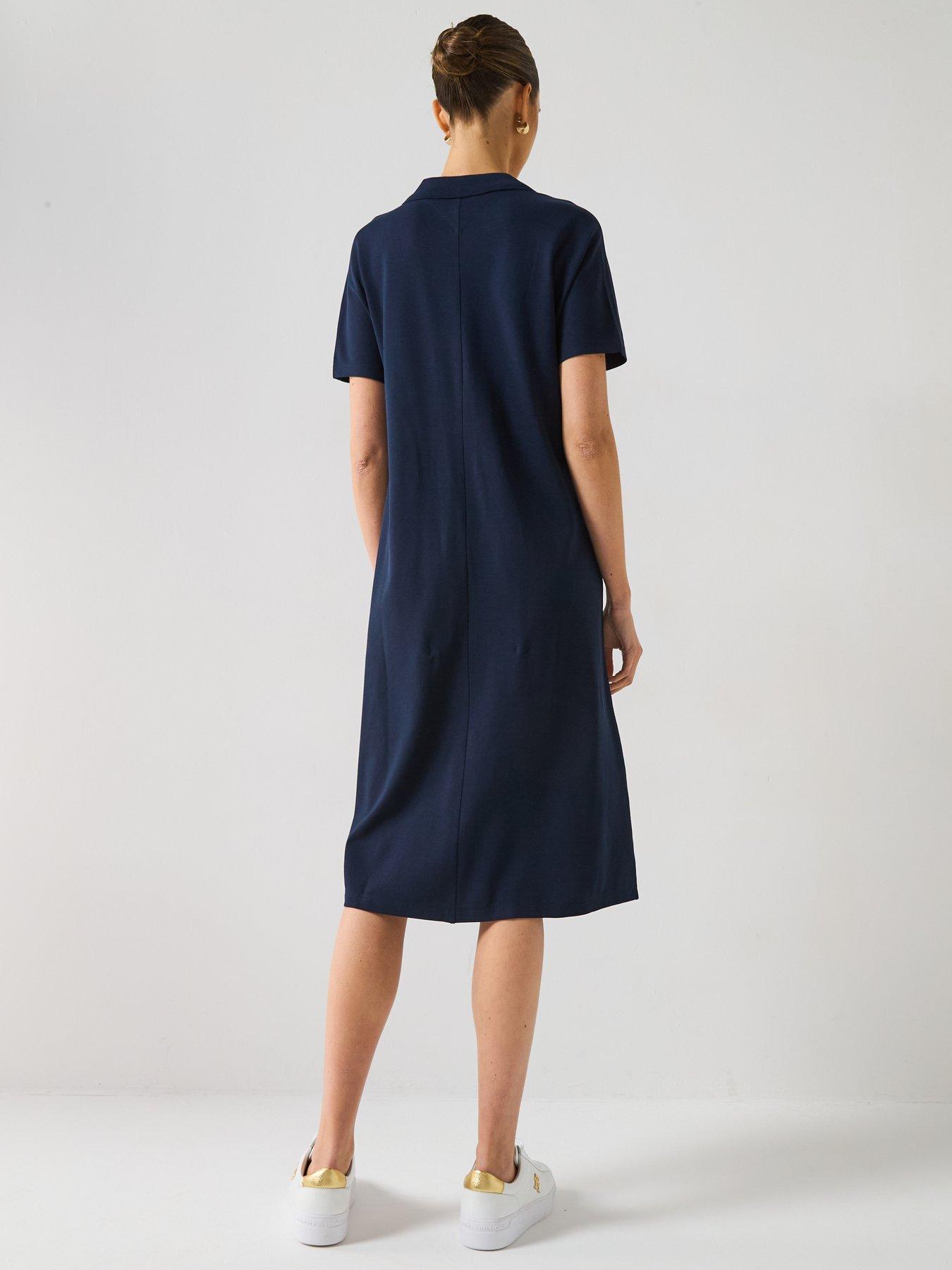 Tommy Hilfiger Slim Mini Polo Dress - Navy | Littlewoods
