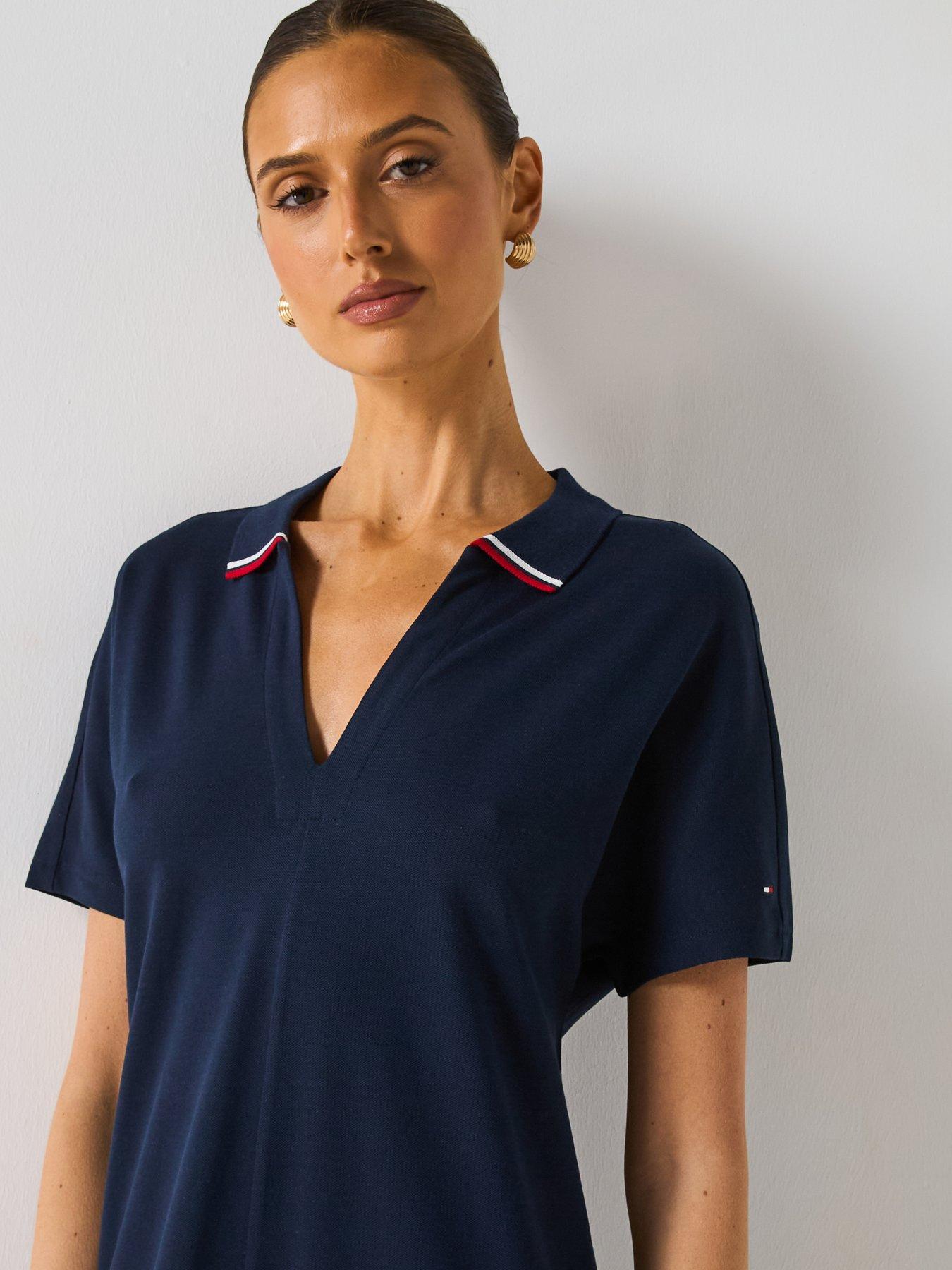 Tommy Hilfiger Slim Mini Polo Dress - Navy | Littlewoods