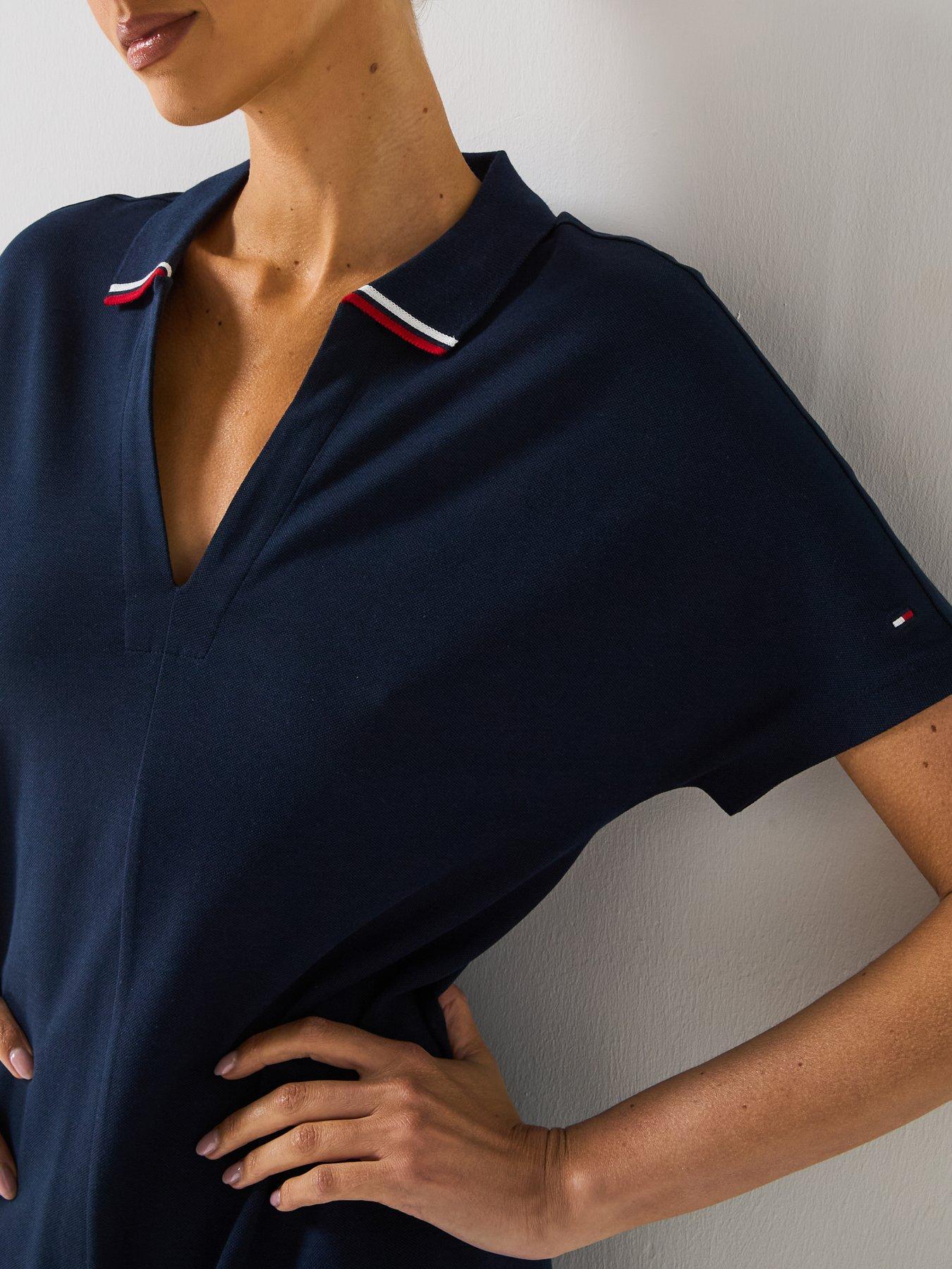 Tommy Hilfiger Slim Mini Polo Dress - Navy | Littlewoods