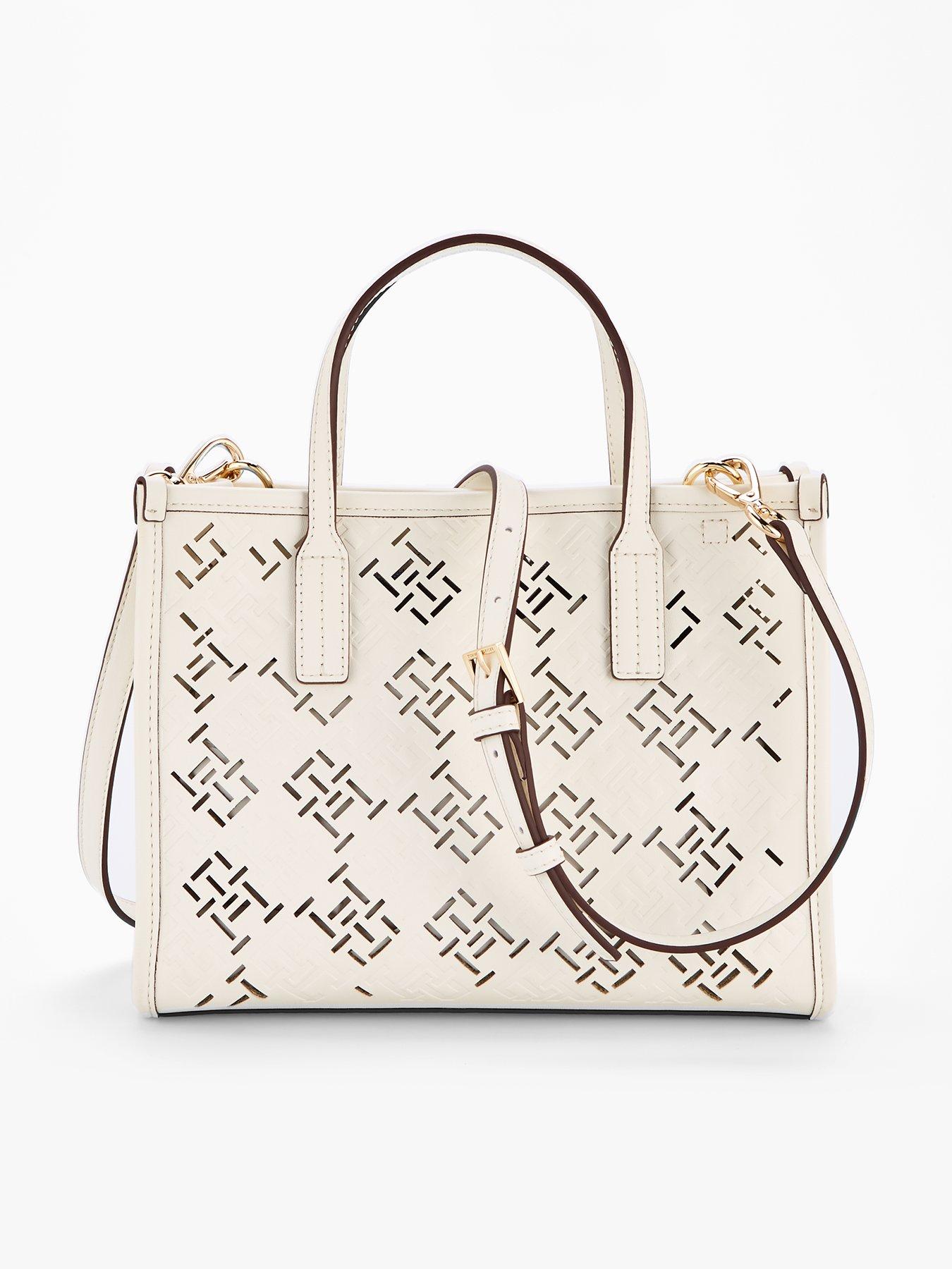 Image 1 of 4 of Tommy Hilfiger Mini Tote Monogram Bag - Ivory