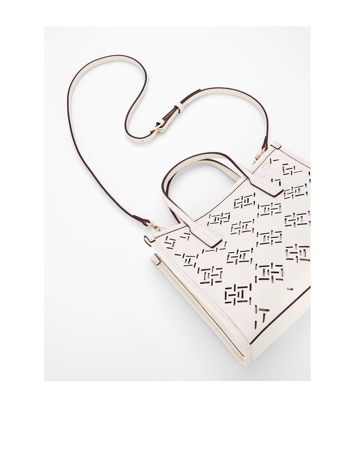 Image 2 of 4 of Tommy Hilfiger Mini Tote Monogram Bag - Ivory