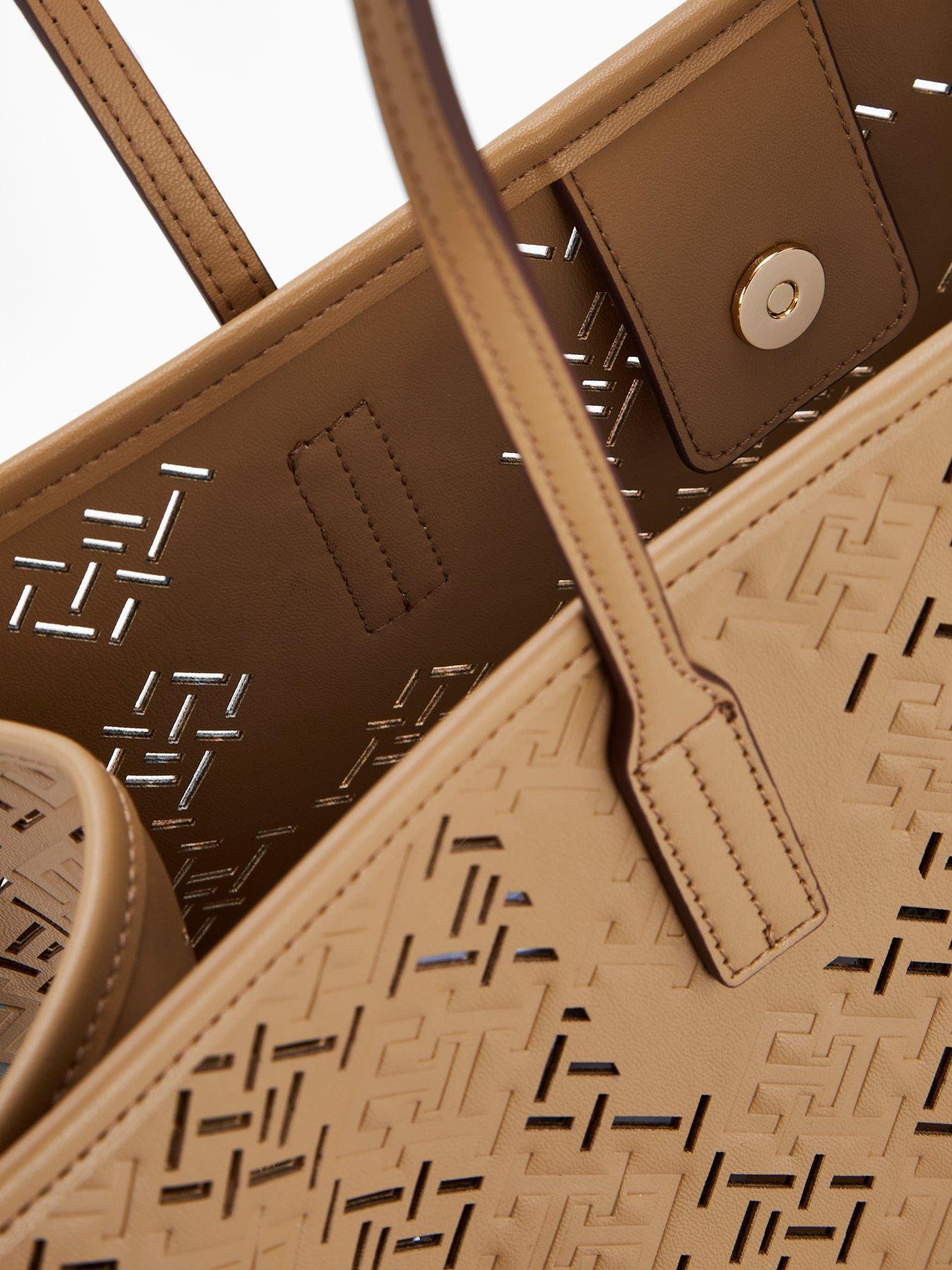 Image 4 of 4 of Tommy Hilfiger Tote Monogram Bag - Beige