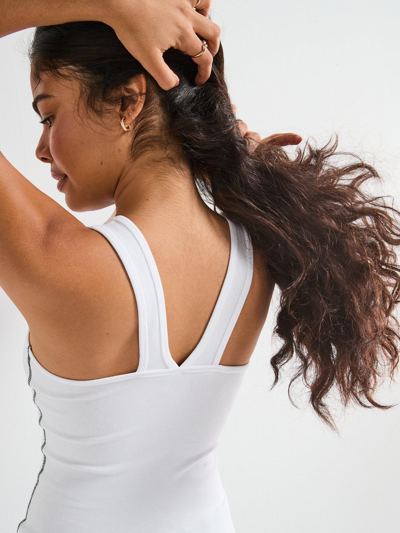Image 6 of 6 of Calvin Klein Jeans Sleeveless Cotton Rib Tank - White