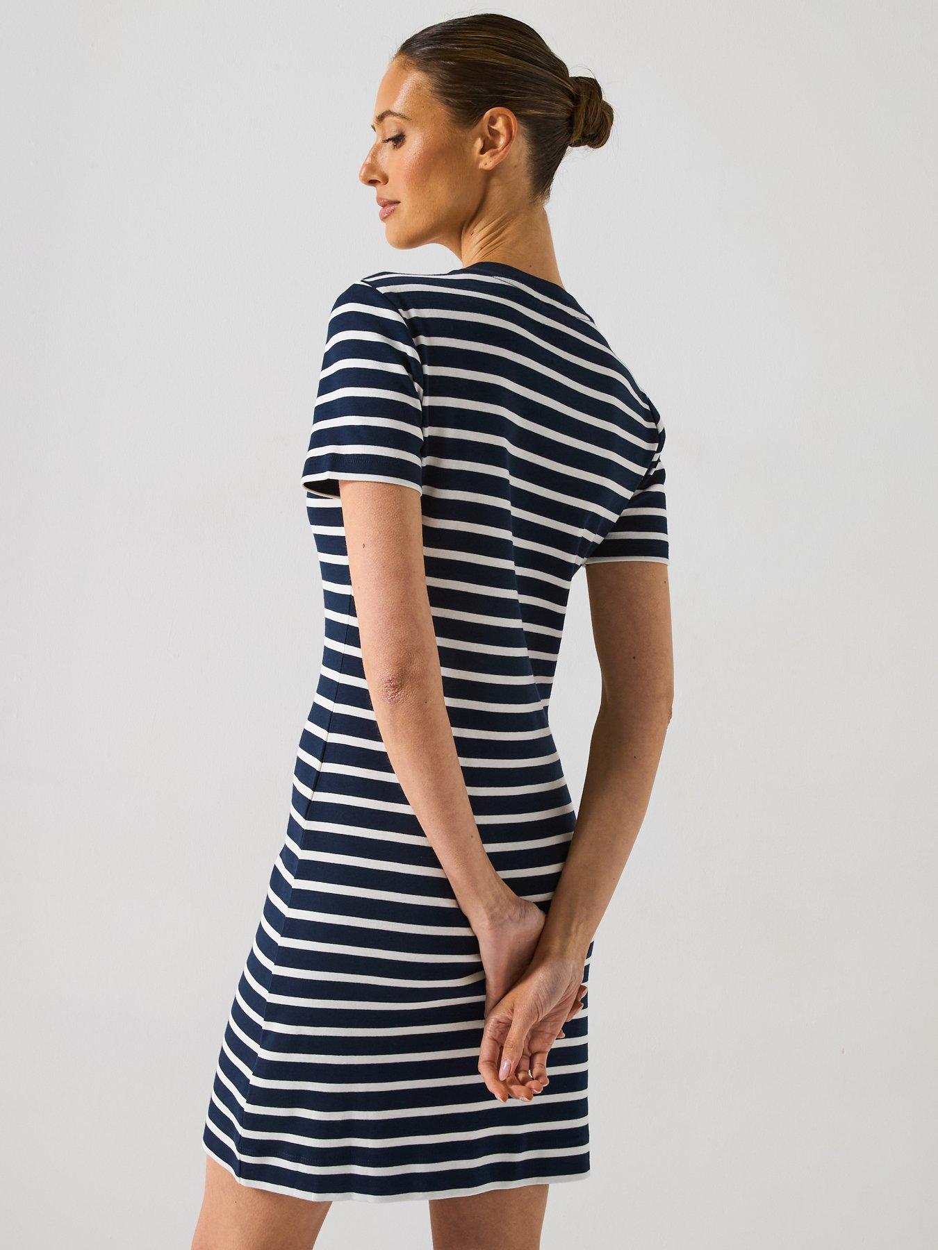 Image 2 of 5 of Tommy Hilfiger Cody Straight Slim Short Sleeve Dress - Black