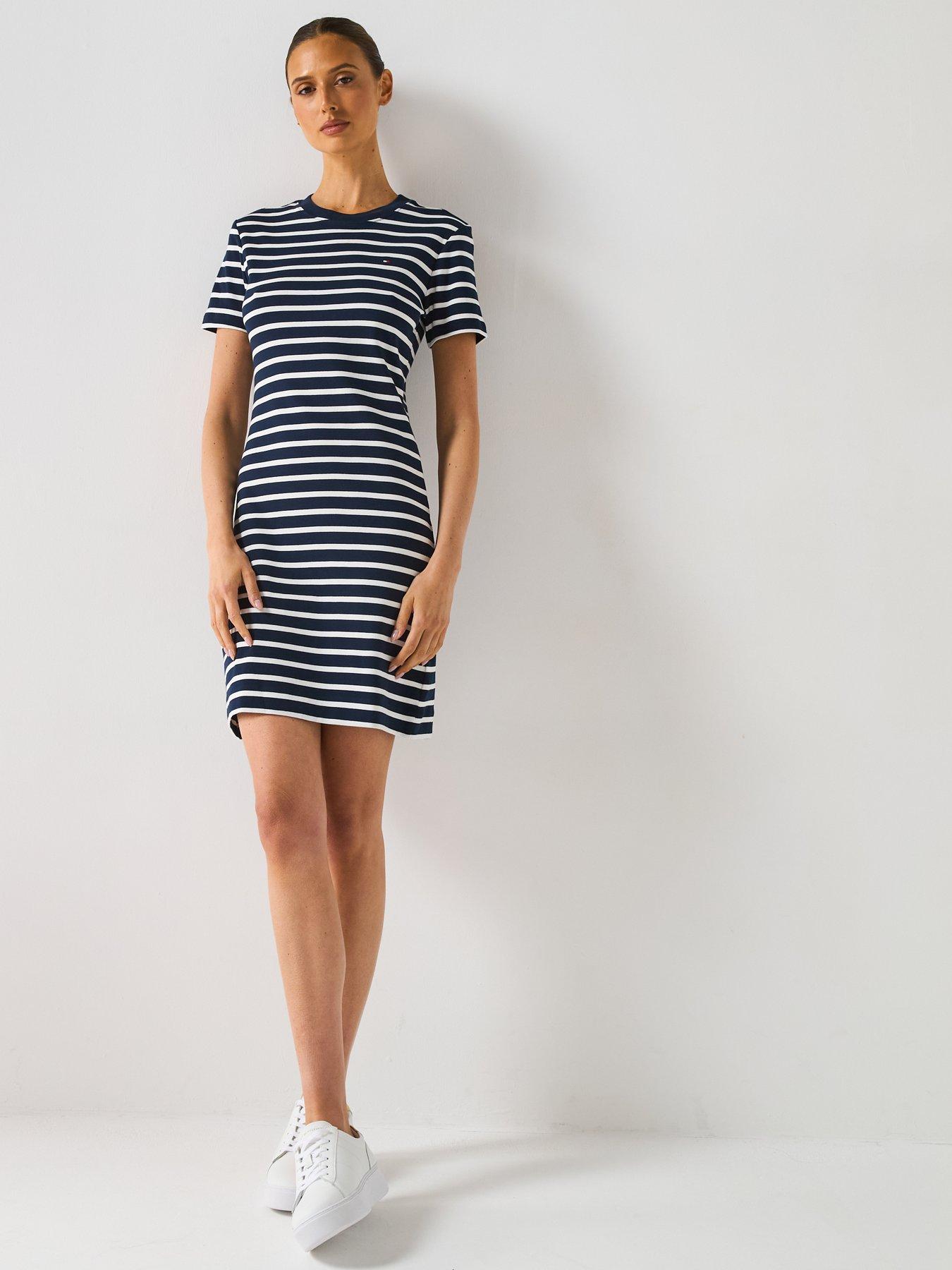 Image 3 of 5 of Tommy Hilfiger Cody Straight Slim Short Sleeve Dress - Black