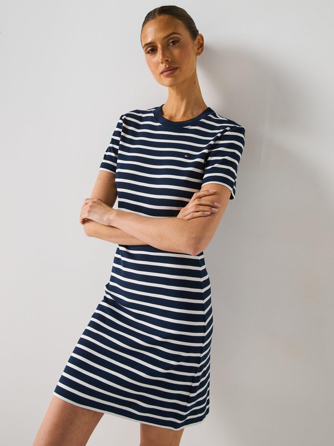 Image 5 of 5 of Tommy Hilfiger Cody Straight Slim Short Sleeve Dress - Black