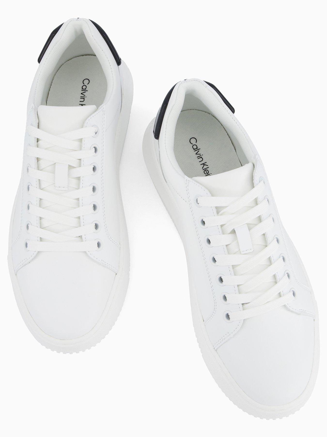  image of calvin-klein-chunky-leather-ck-trainer-amp-whiteblack