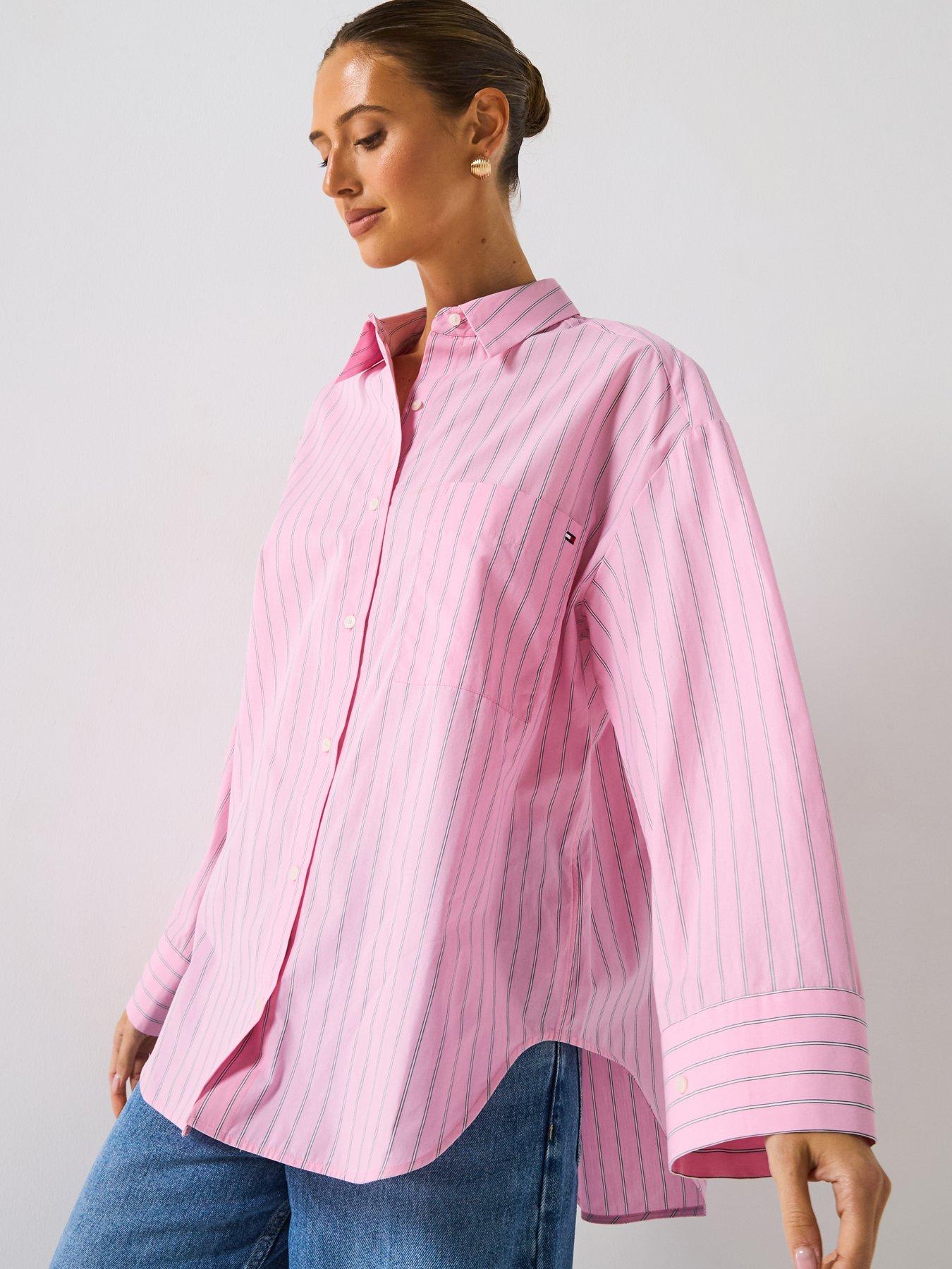 tommy-hilfiger-oversized-fit-adjustable-cuffs-poplin-shirt-pink