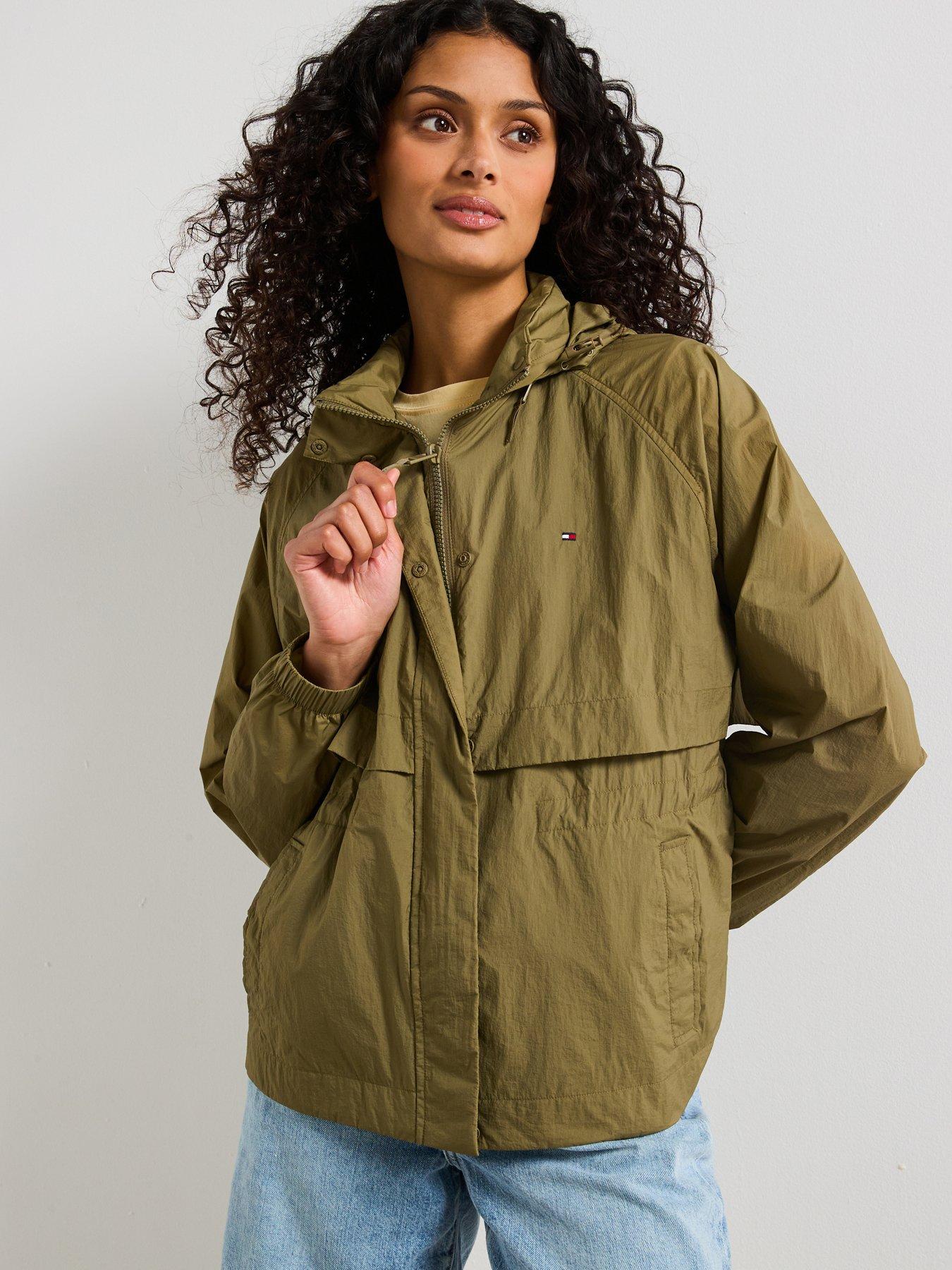 Image 1 of 6 of Tommy Hilfiger Ul Nylon Packable Windbreaker - Khaki