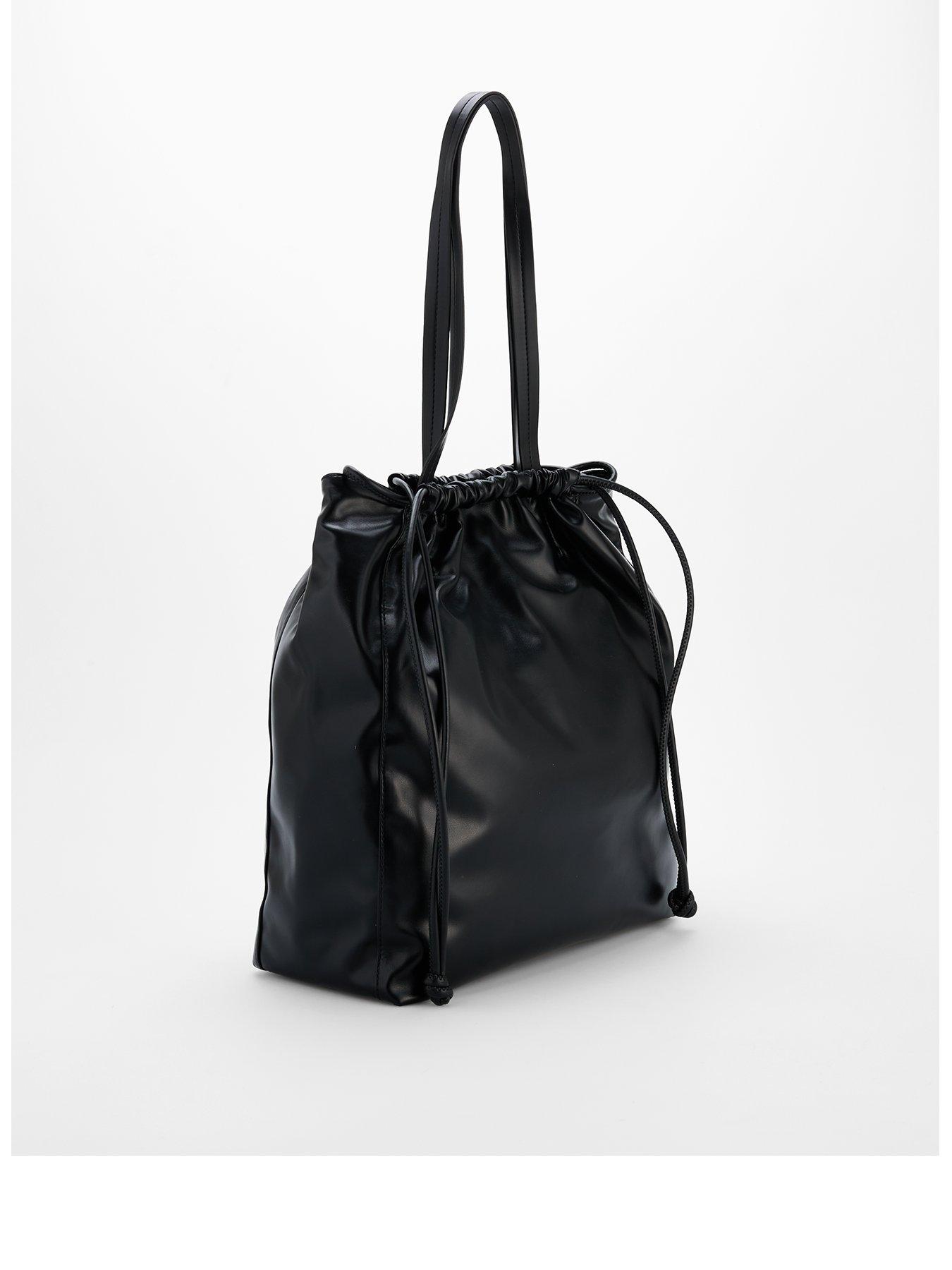 Image 2 of 4 of Calvin Klein Drawstring Tote &amp; Black