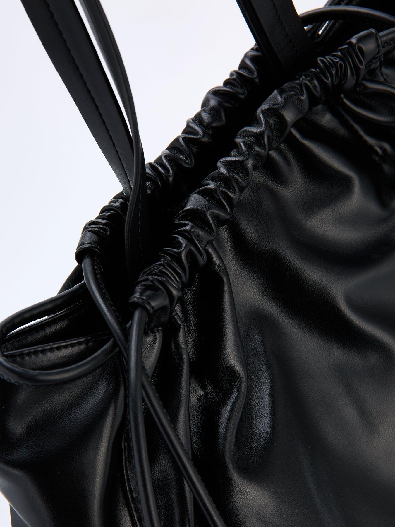 Image 3 of 4 of Calvin Klein Drawstring Tote &amp; Black