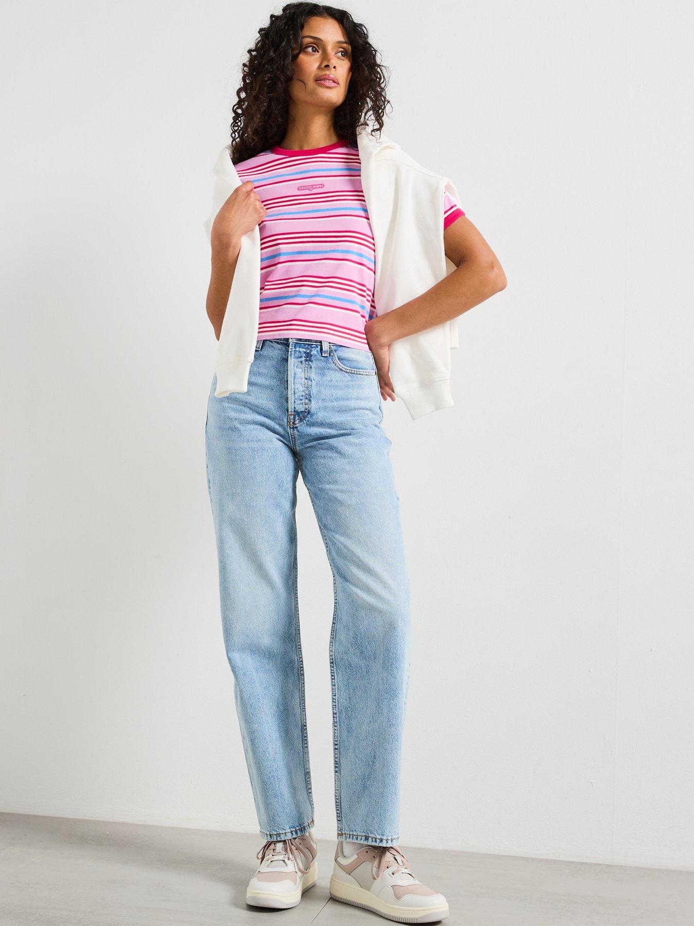  image of tommy-jeans-layla-high-rise-slim-straight-jeans-blue