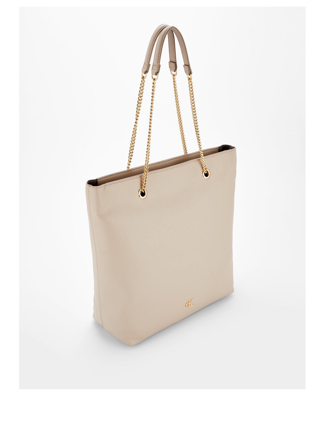 Image 2 of 4 of Calvin Klein Monogram Chain Tote Bag &amp; Chateau