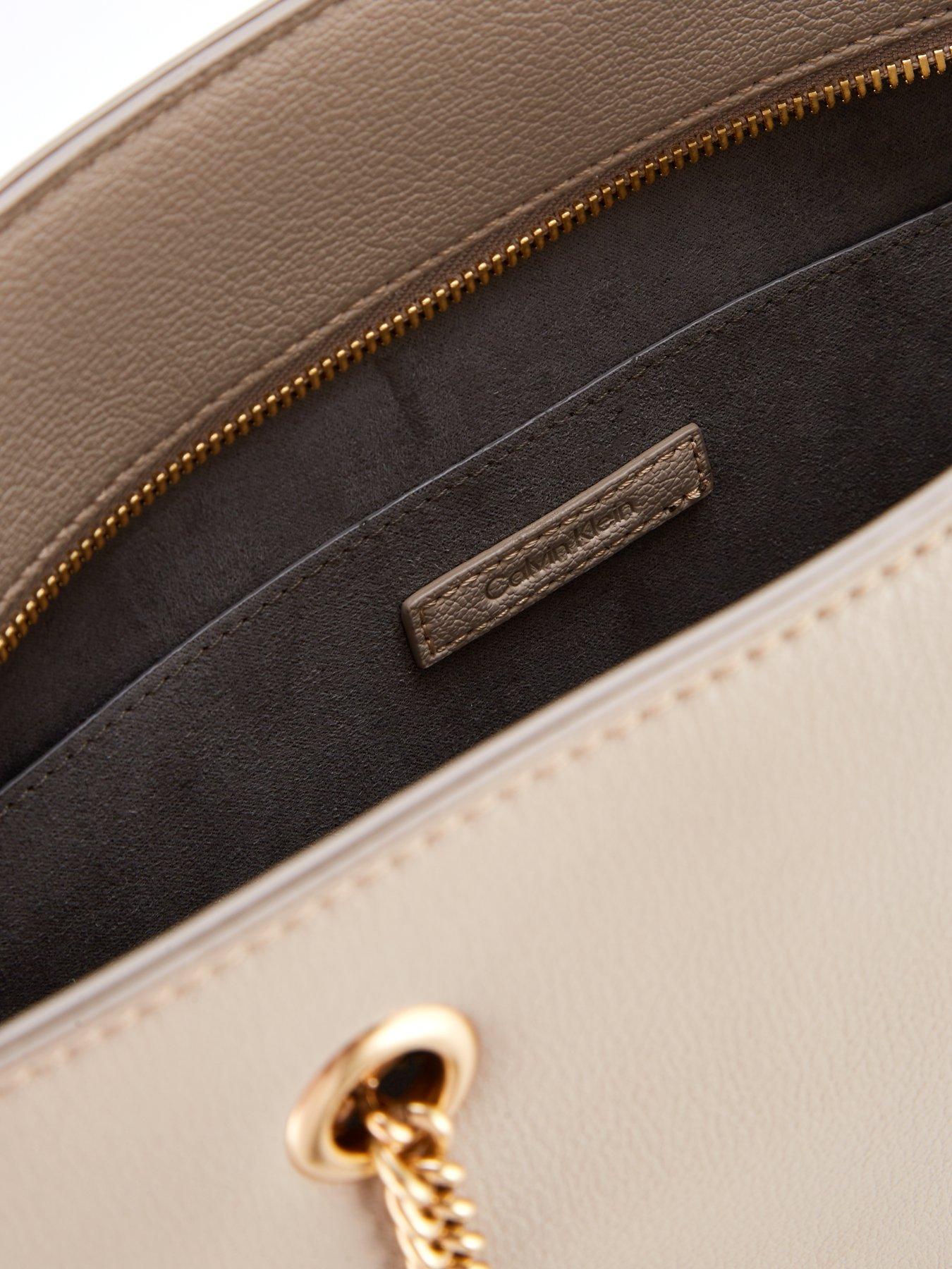 Image 4 of 4 of Calvin Klein Monogram Chain Tote Bag &amp; Chateau