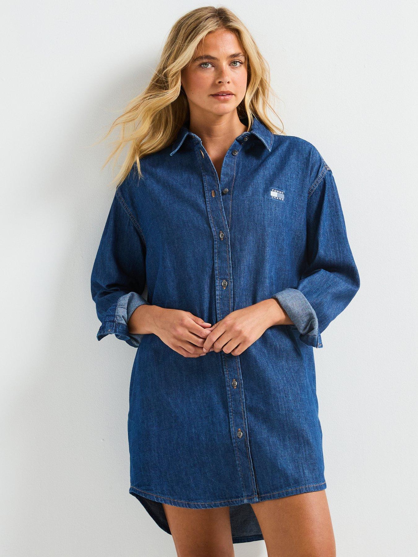 Tommy Jeans Relaxed Shirt Dress - Blue