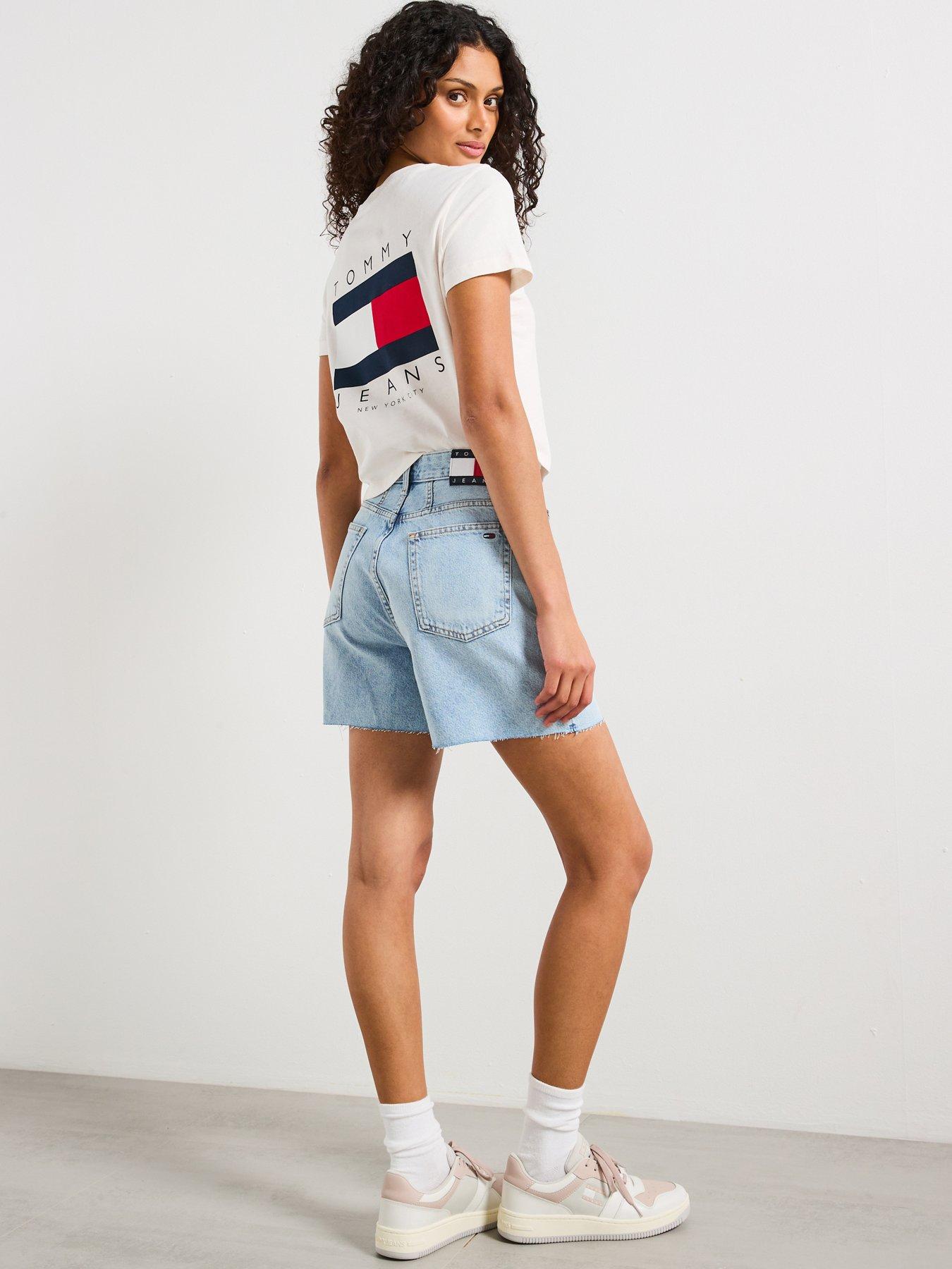 Tommy Jeans Us Flag Short Sleeve T-Shirt - White