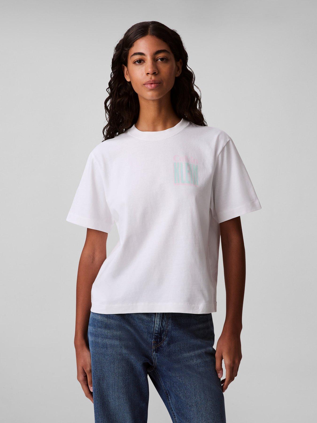 undefined Short Sleeve Boxy Fit T-shirt - Pink