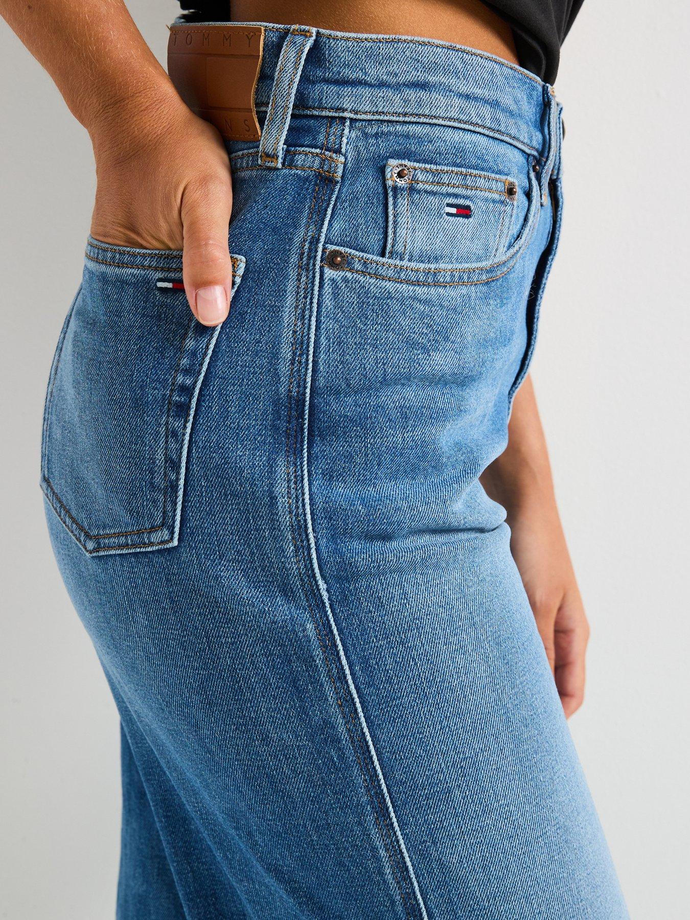 Image 4 of 6 of Tommy Jeans Claire Straight Leg Jeans - Blue
