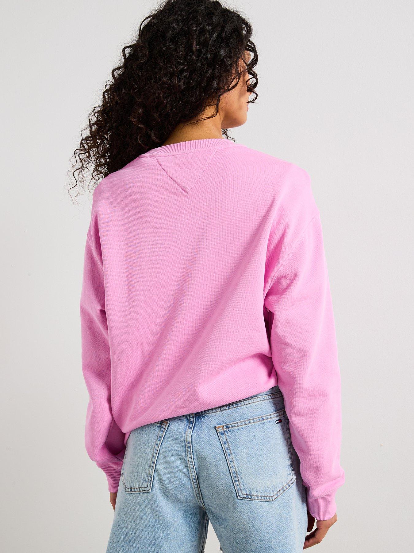 Image 2 of 6 of Tommy Jeans Regular Logo Sweatshirt - Pink