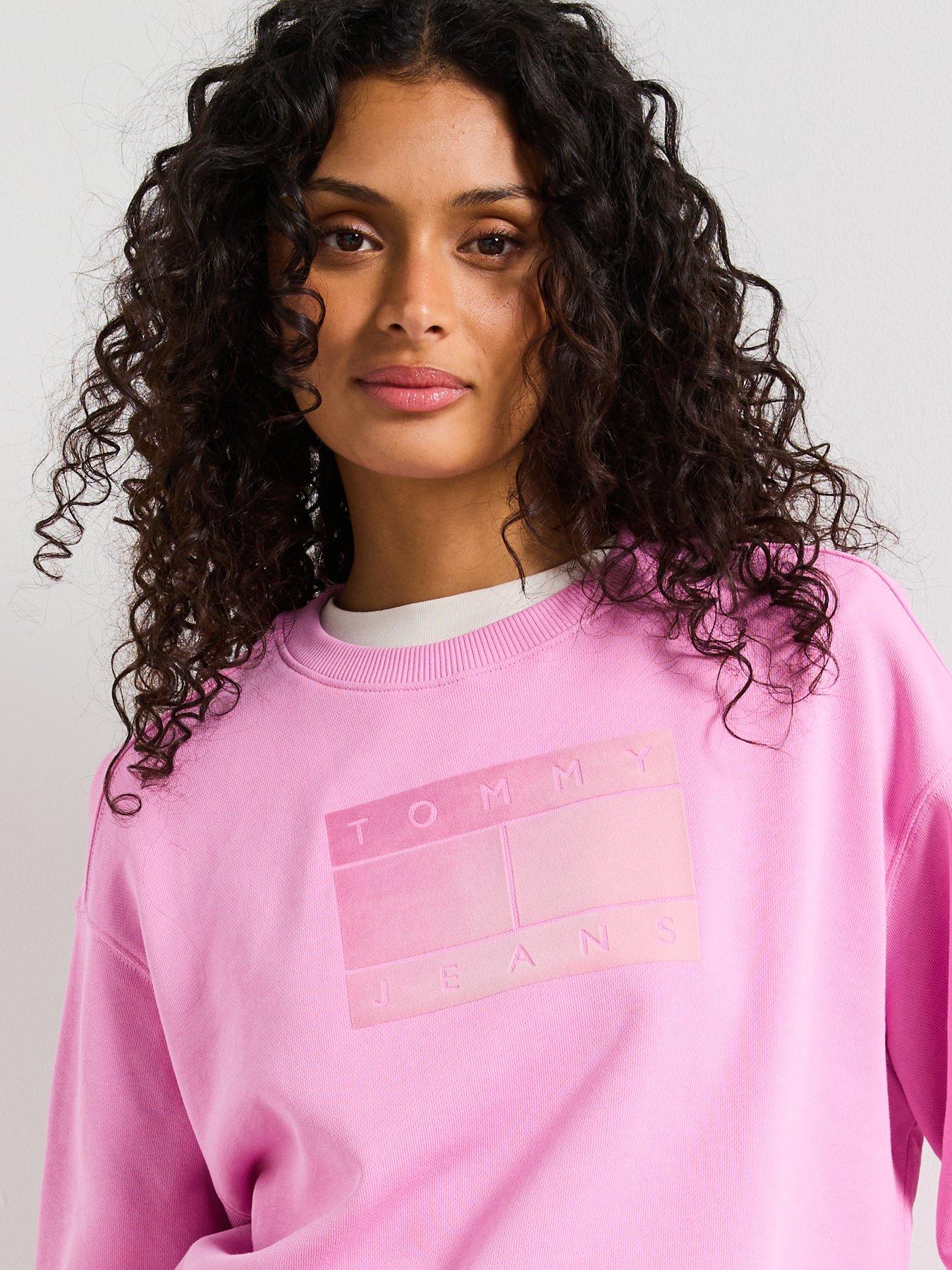 Image 4 of 6 of Tommy Jeans Regular Logo Sweatshirt - Pink