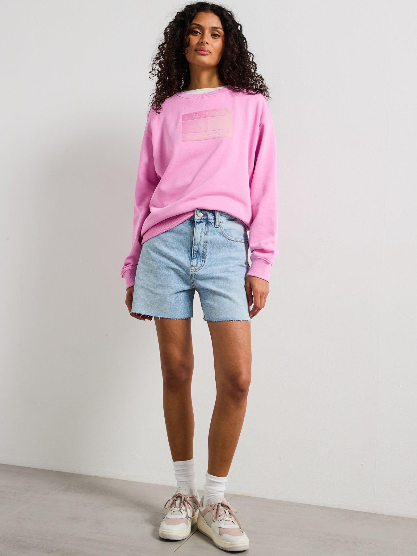 Image 6 of 6 of Tommy Jeans Regular Logo Sweatshirt - Pink