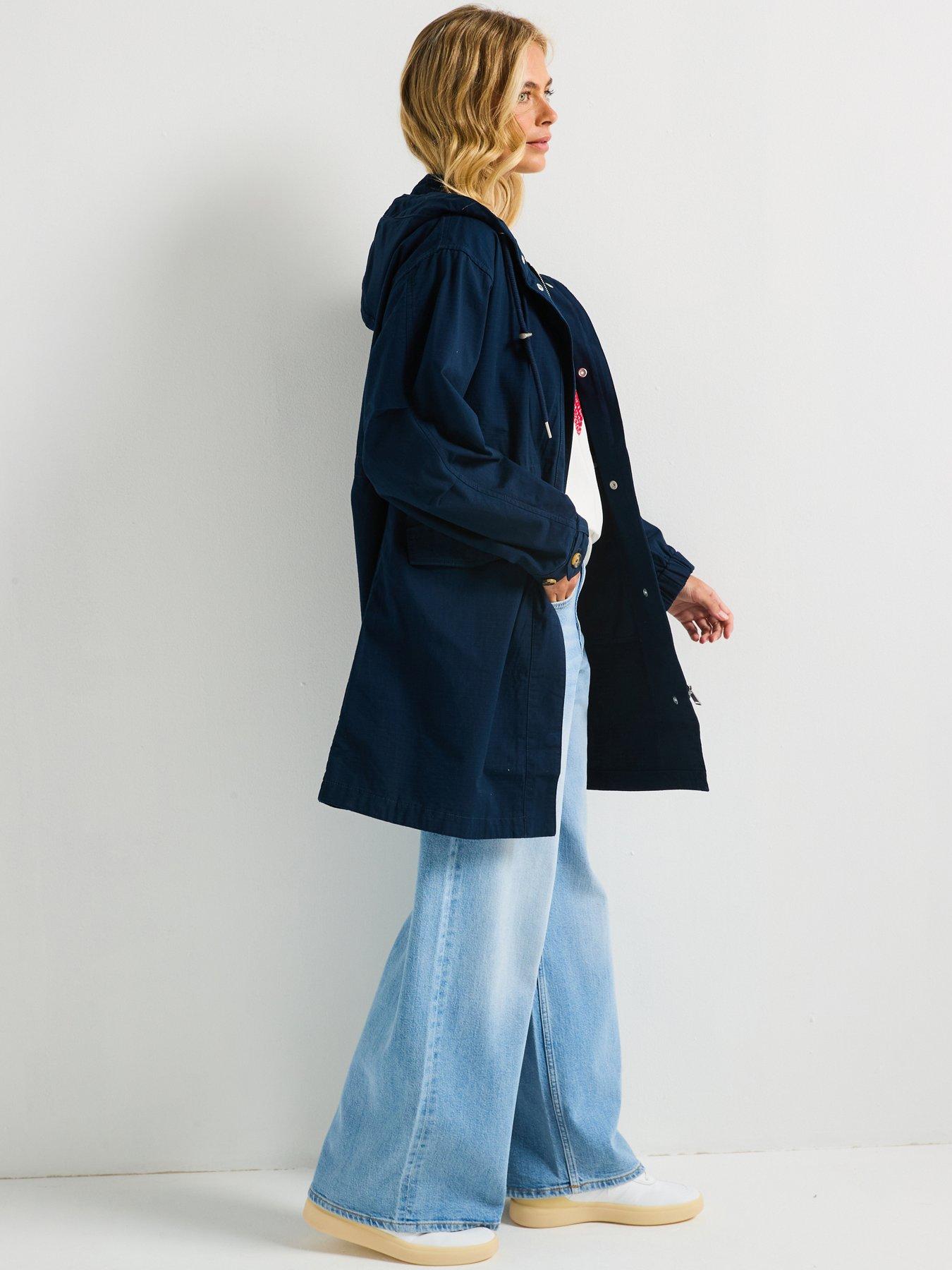  image of tommy-jeans-badge-relaxed-waisted-midi-coat-navy