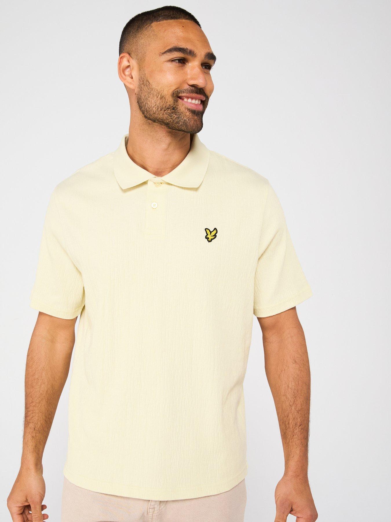 lyle-scott-crepe-polo-shirt-beige