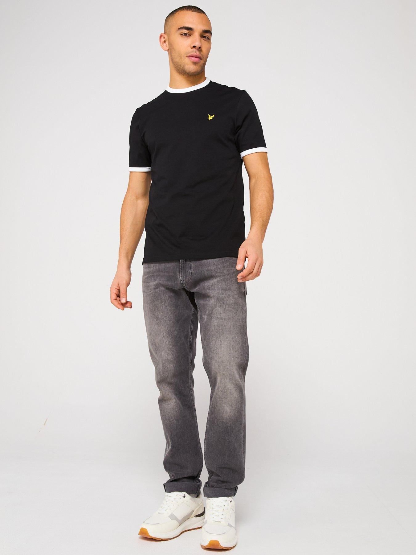 Image 3 of 5 of Lyle & Scott Contrast Trim&nbsp;Ringer T-Shirt - Black