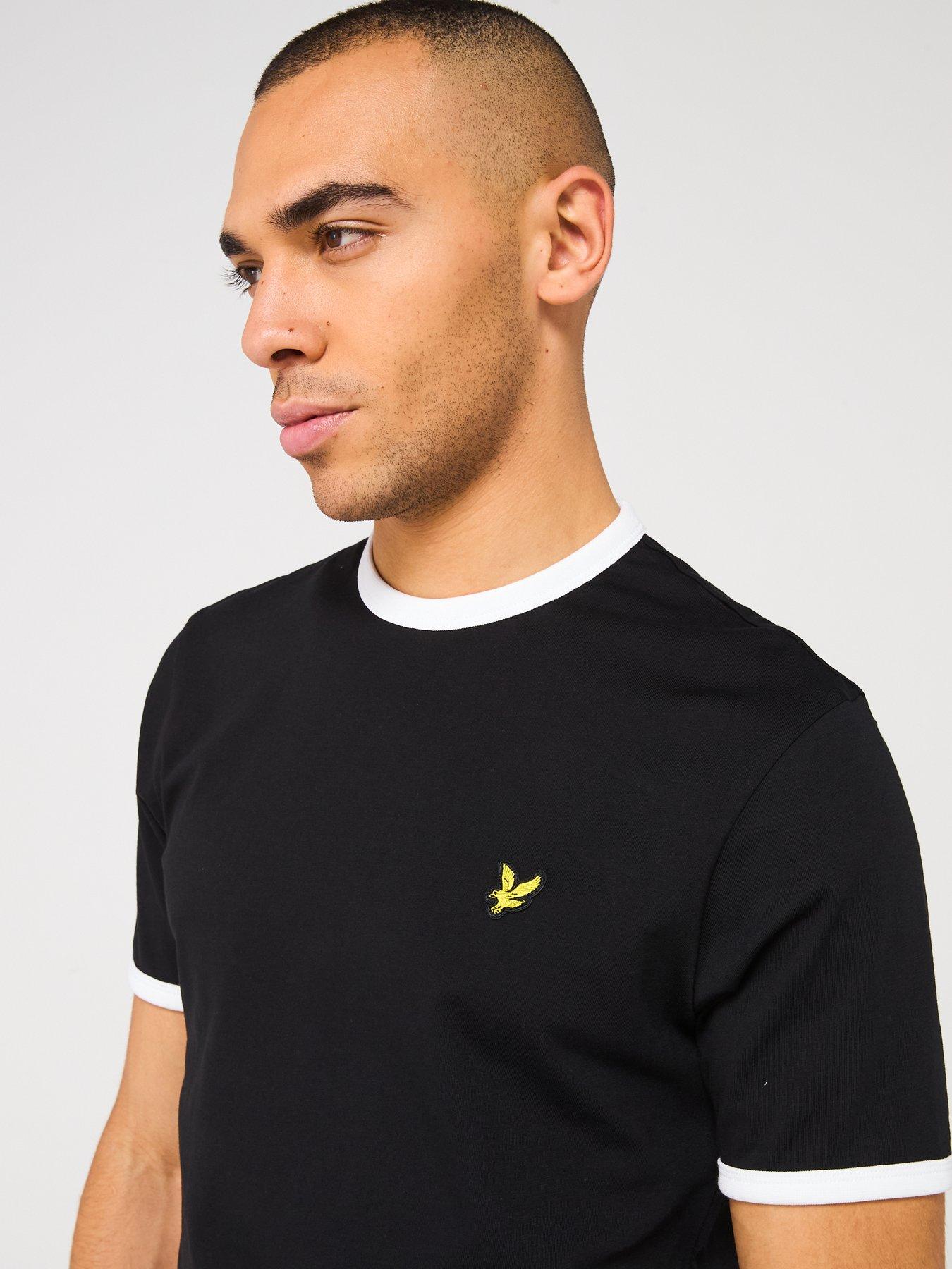 Image 5 of 5 of Lyle & Scott Contrast Trim&nbsp;Ringer T-Shirt - Black