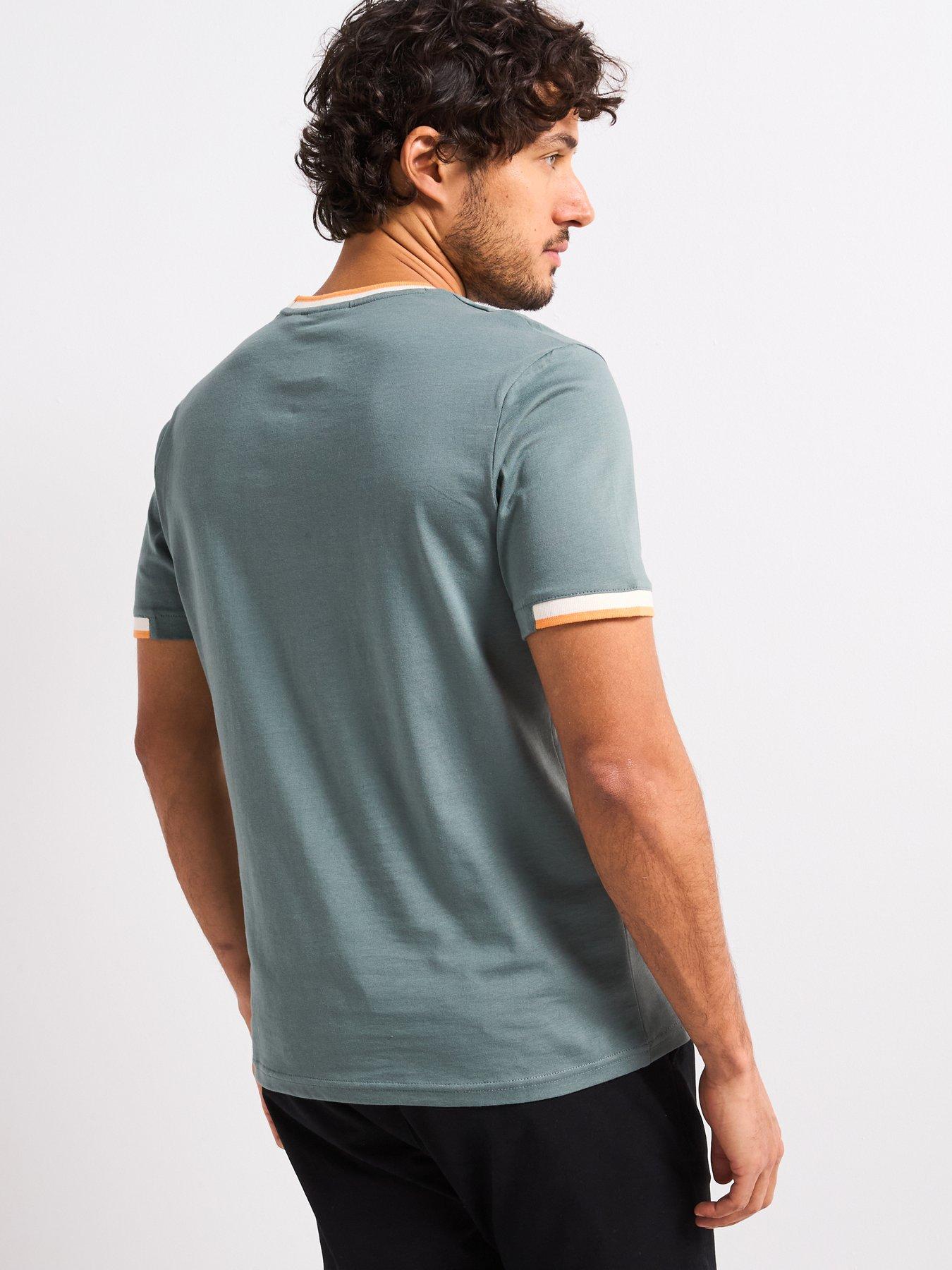  image of lyle-scott-half-tipped-t-shirt-green