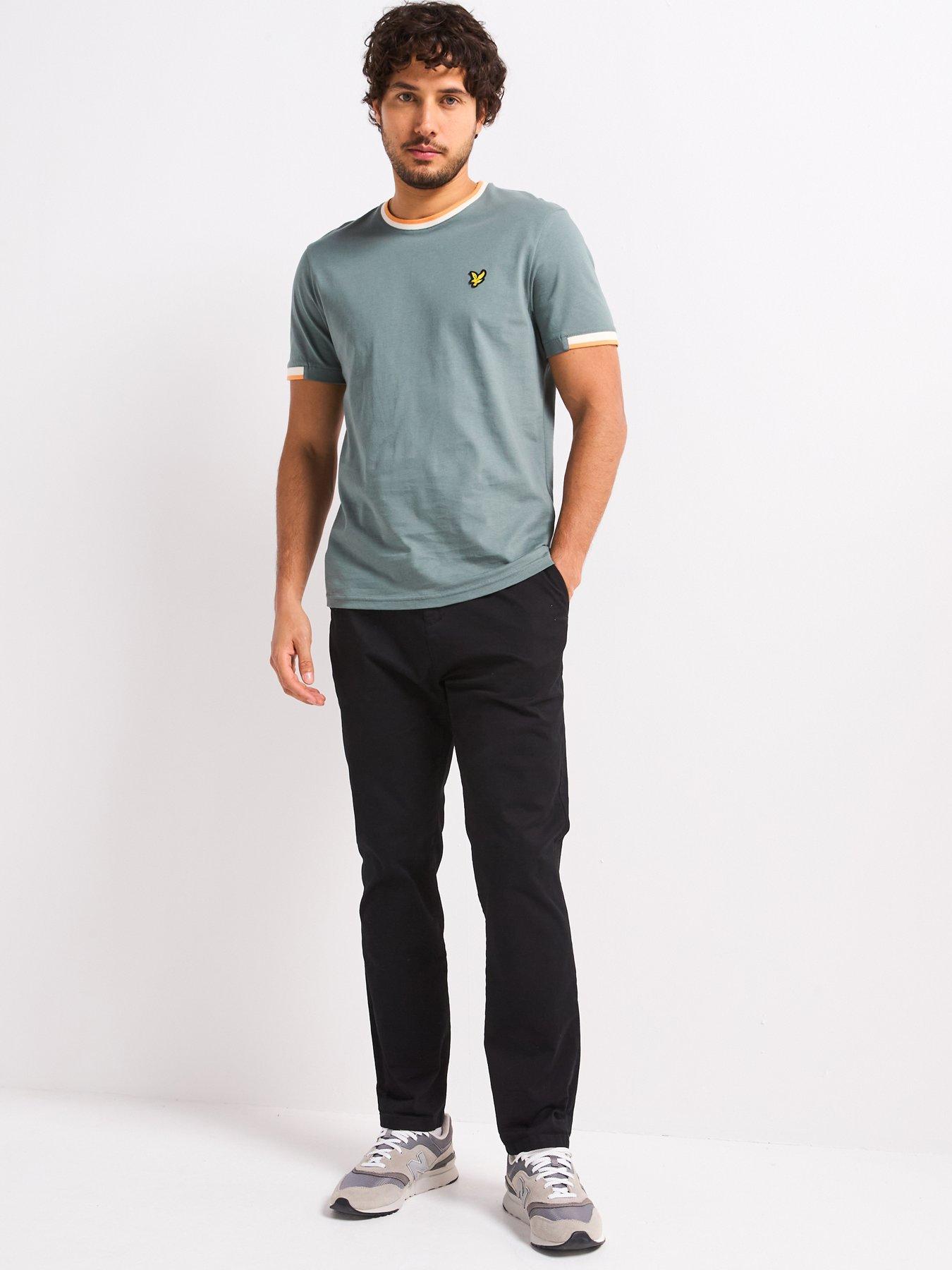  image of lyle-scott-half-tipped-t-shirt-green