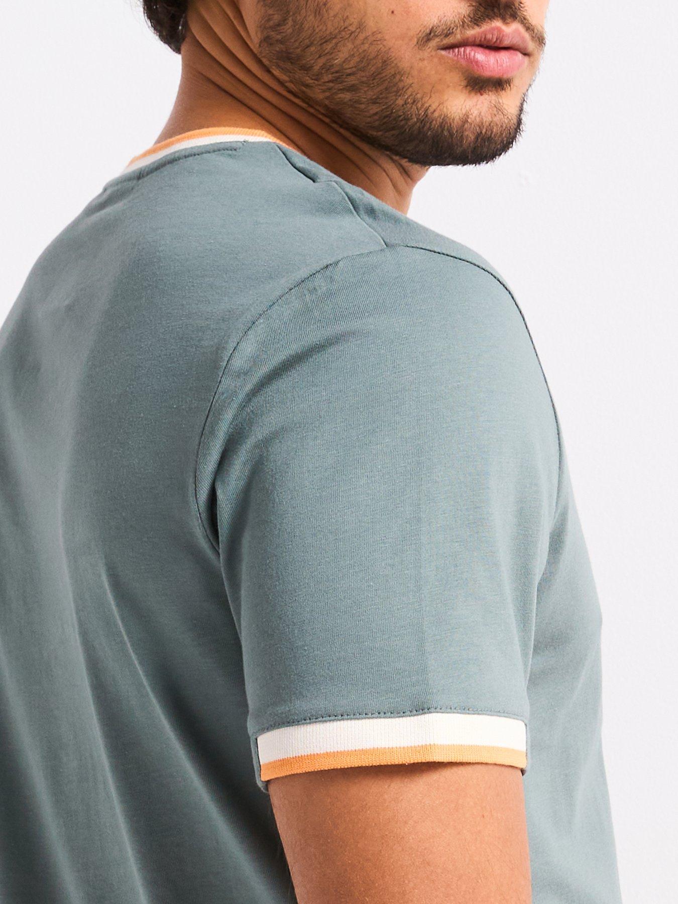  image of lyle-scott-half-tipped-t-shirt-green