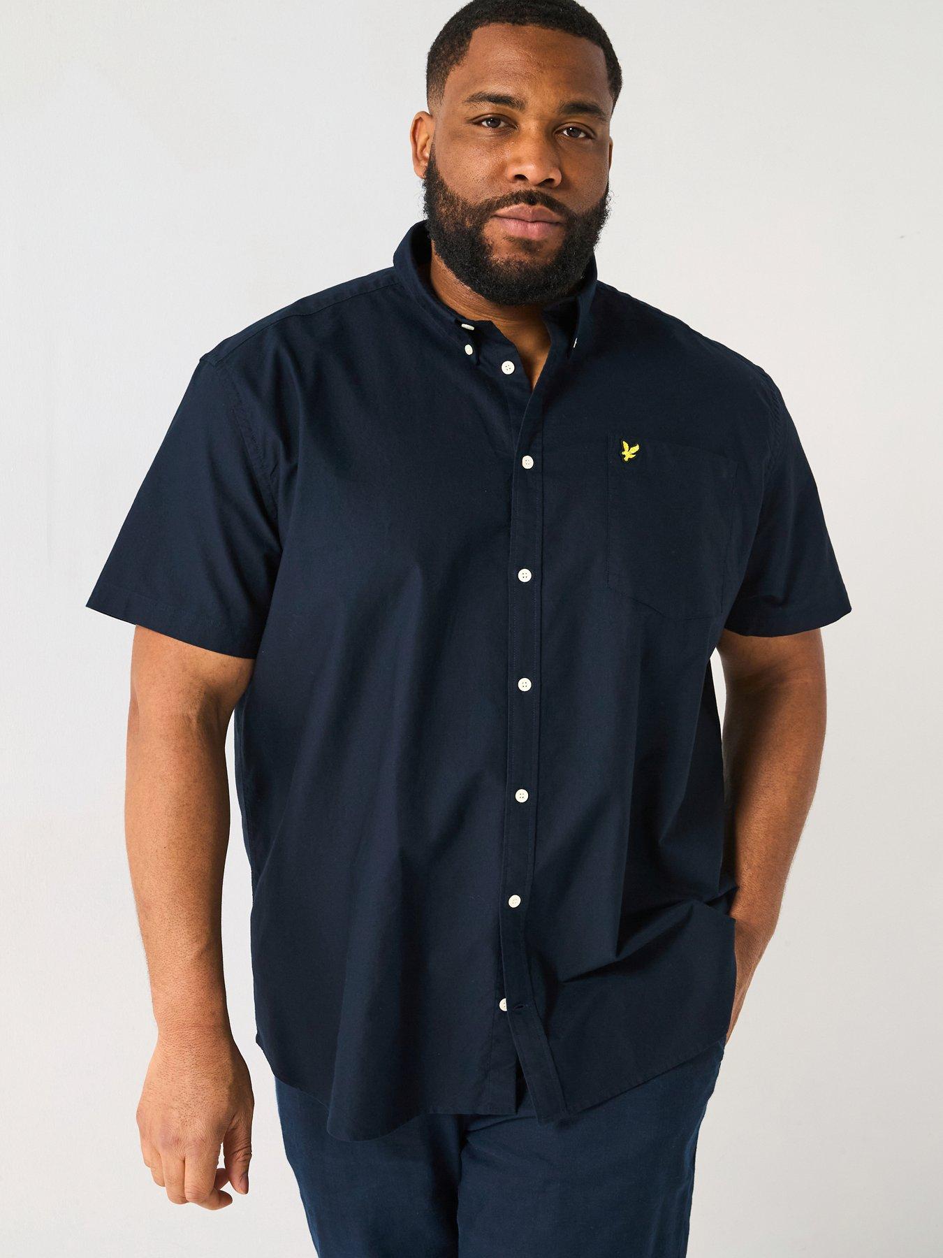 lyle-scott-lyle-amp-scott-big-amp-tall-short-sleeve-oxford-shirt--navy
