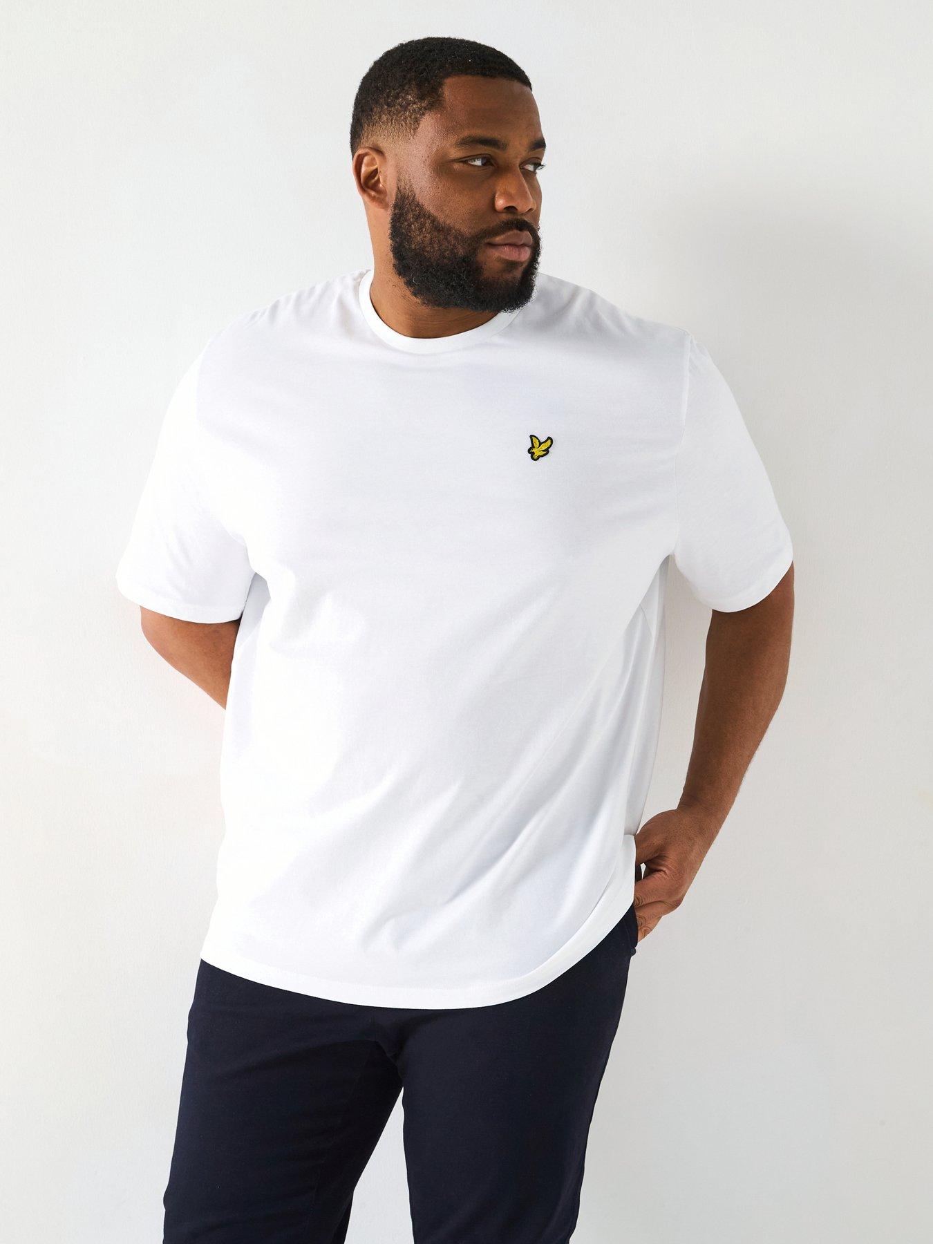 Image 1 of 5 of Lyle & Scott Big Tall Plain T-Shirt - White