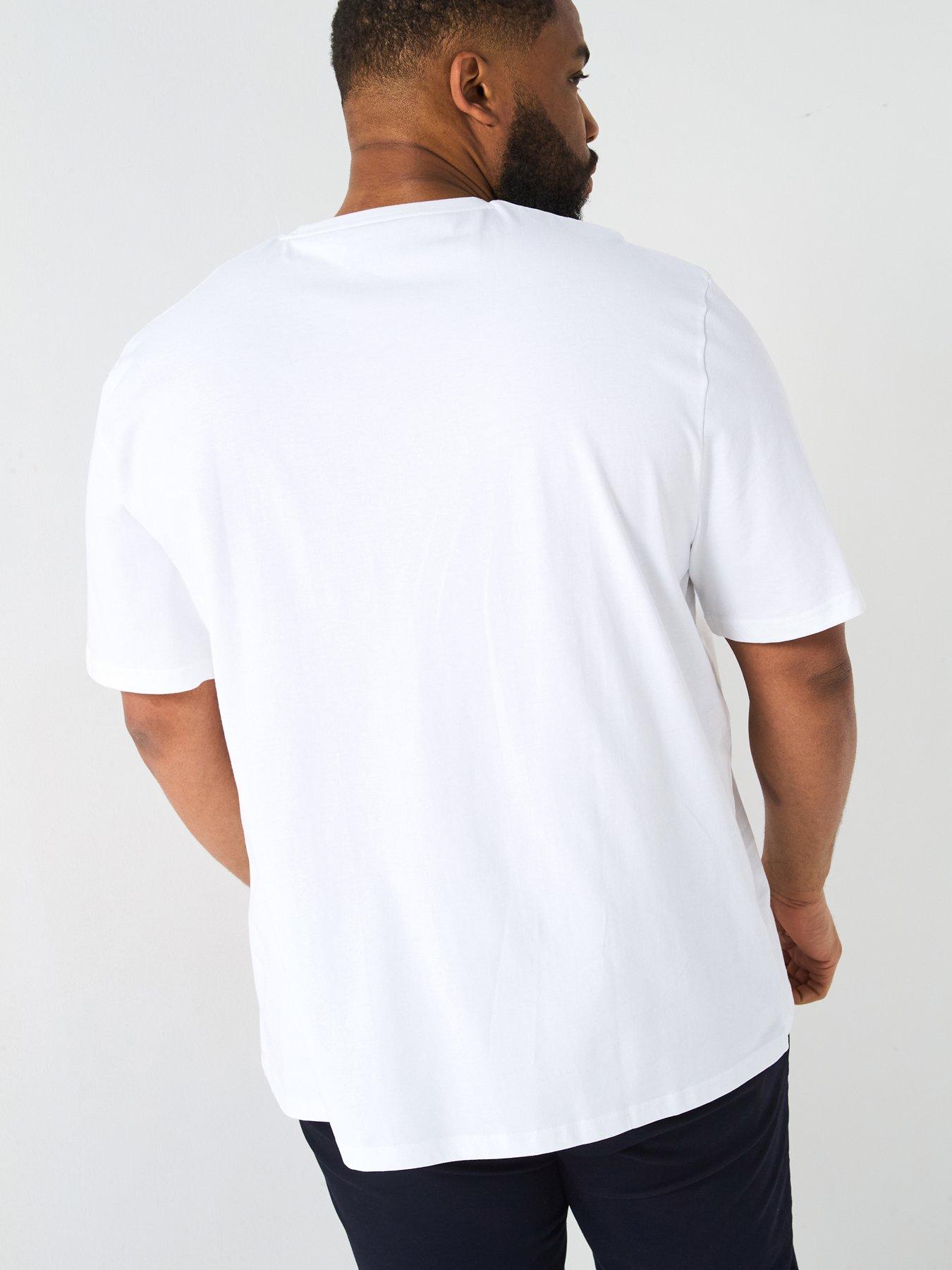 Image 2 of 5 of Lyle & Scott Big Tall Plain T-Shirt - White