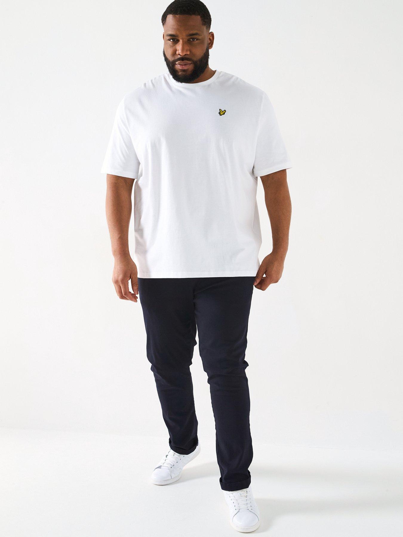  image of lyle-scott-big-tall-plain-t-shirt-white
