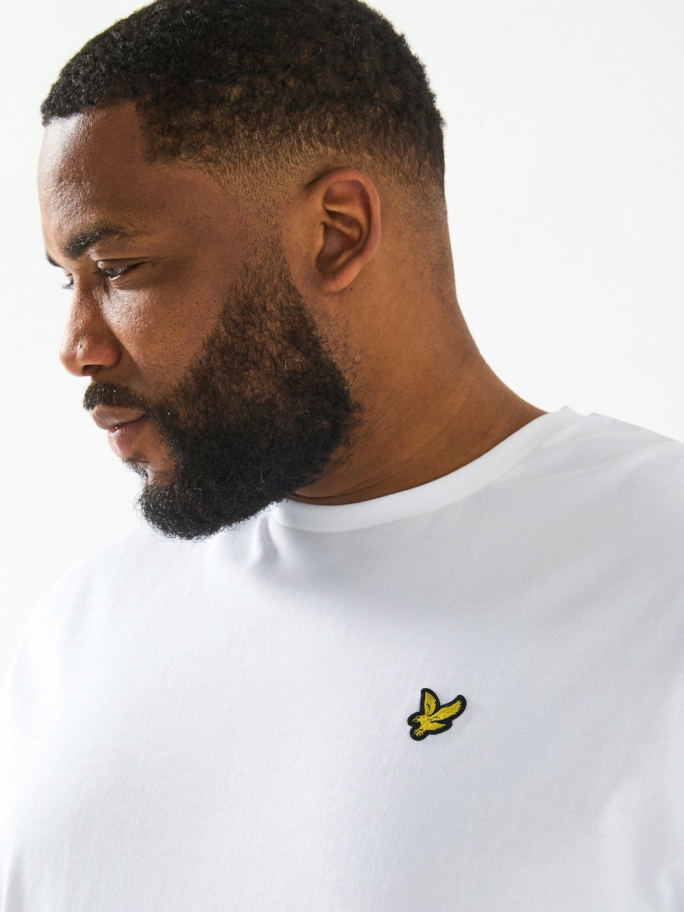  image of lyle-scott-big-tall-plain-t-shirt-white