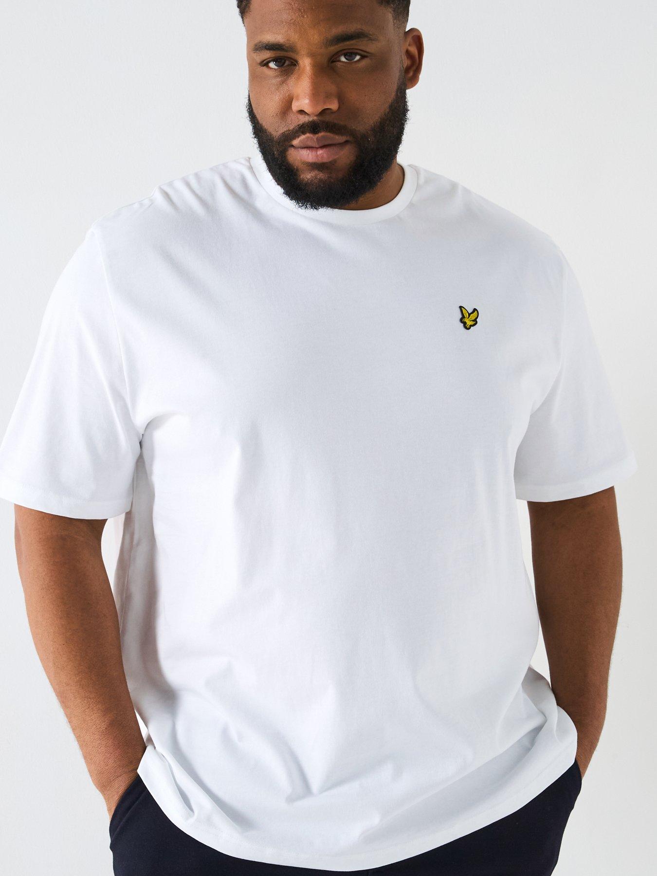  image of lyle-scott-big-tall-plain-t-shirt-white