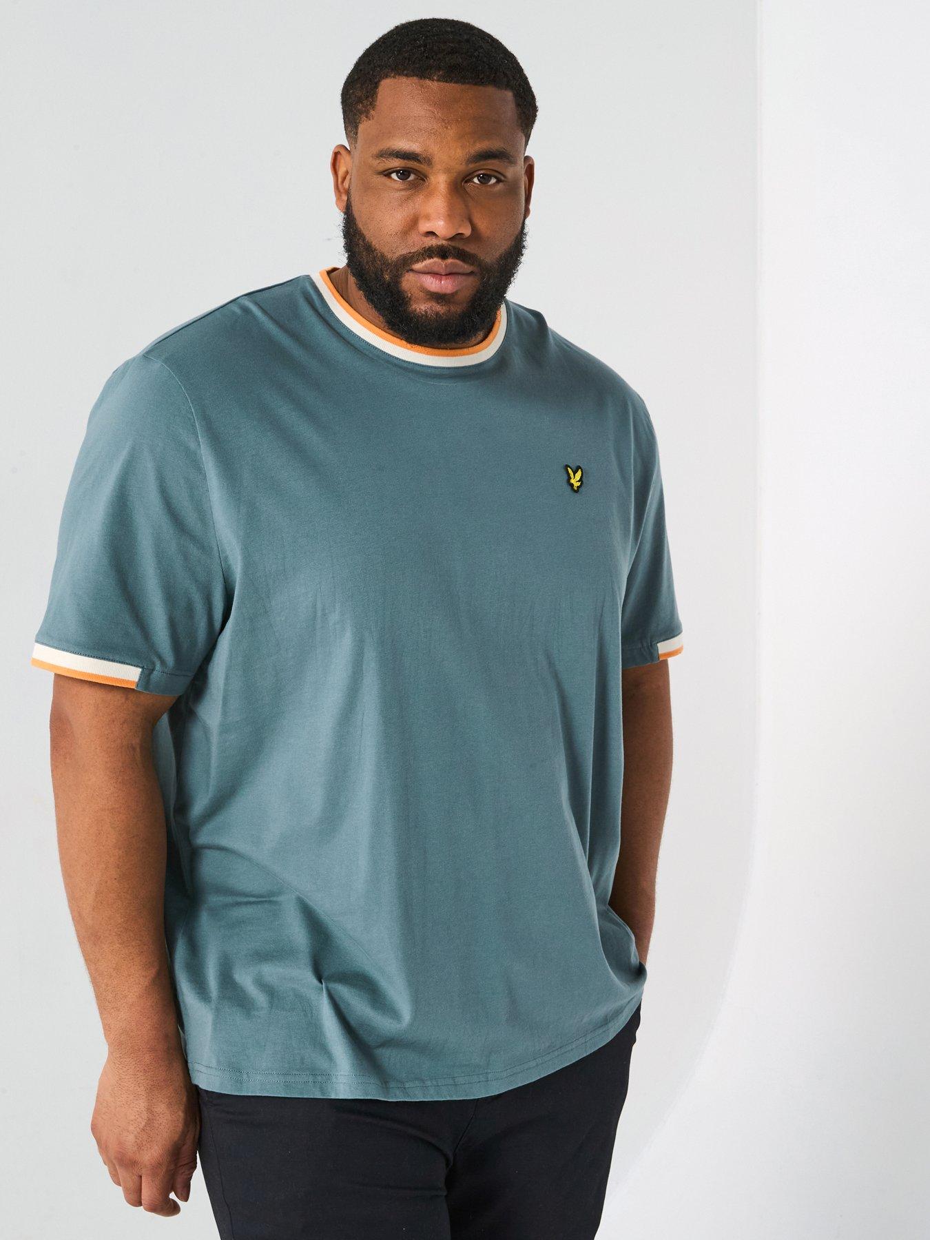 lyle-scott-lyle-amp-scott-big-amp-tall-half-tipped-t-shirt--green