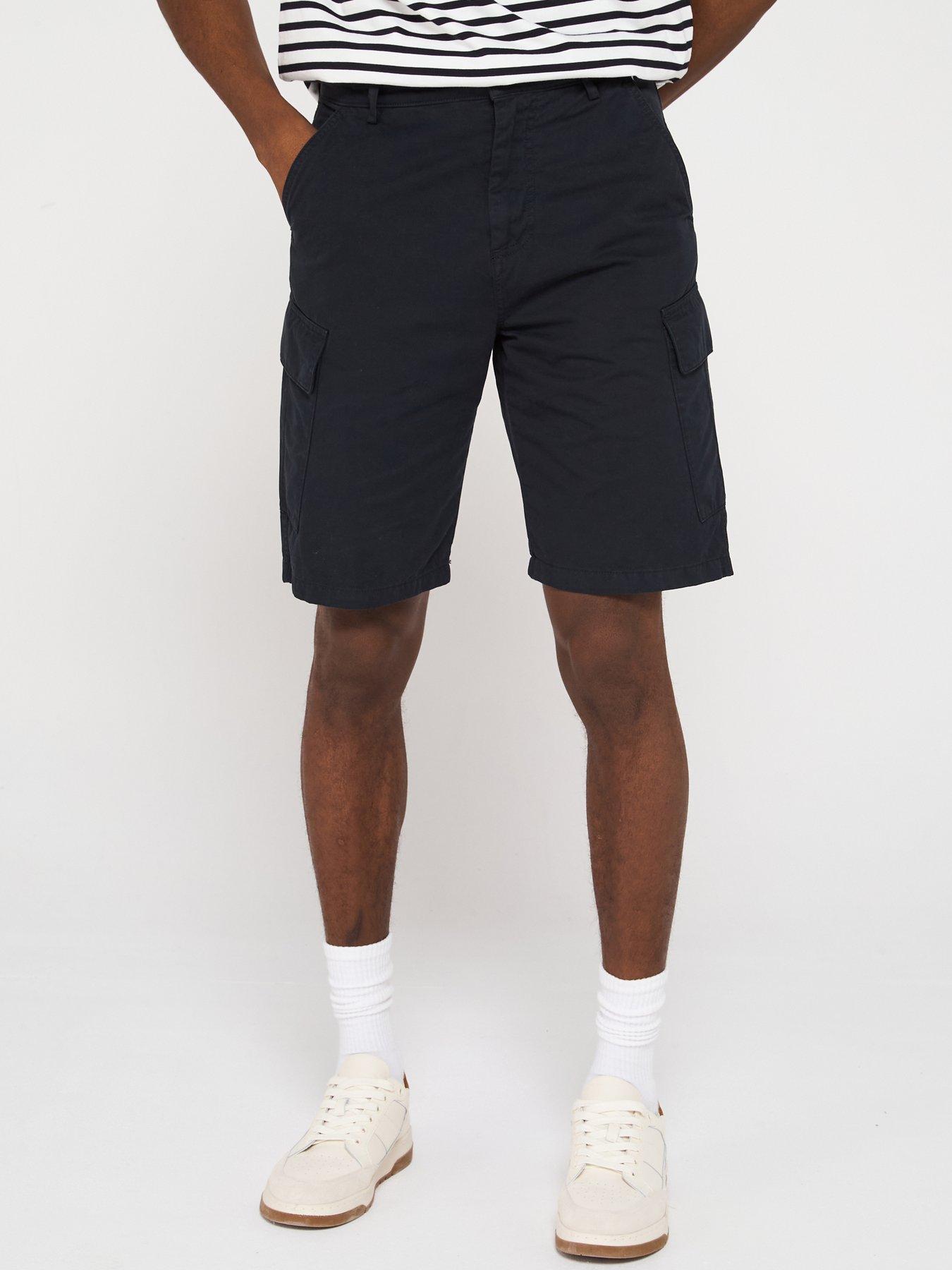 lyle-scott-cargo-shorts-black