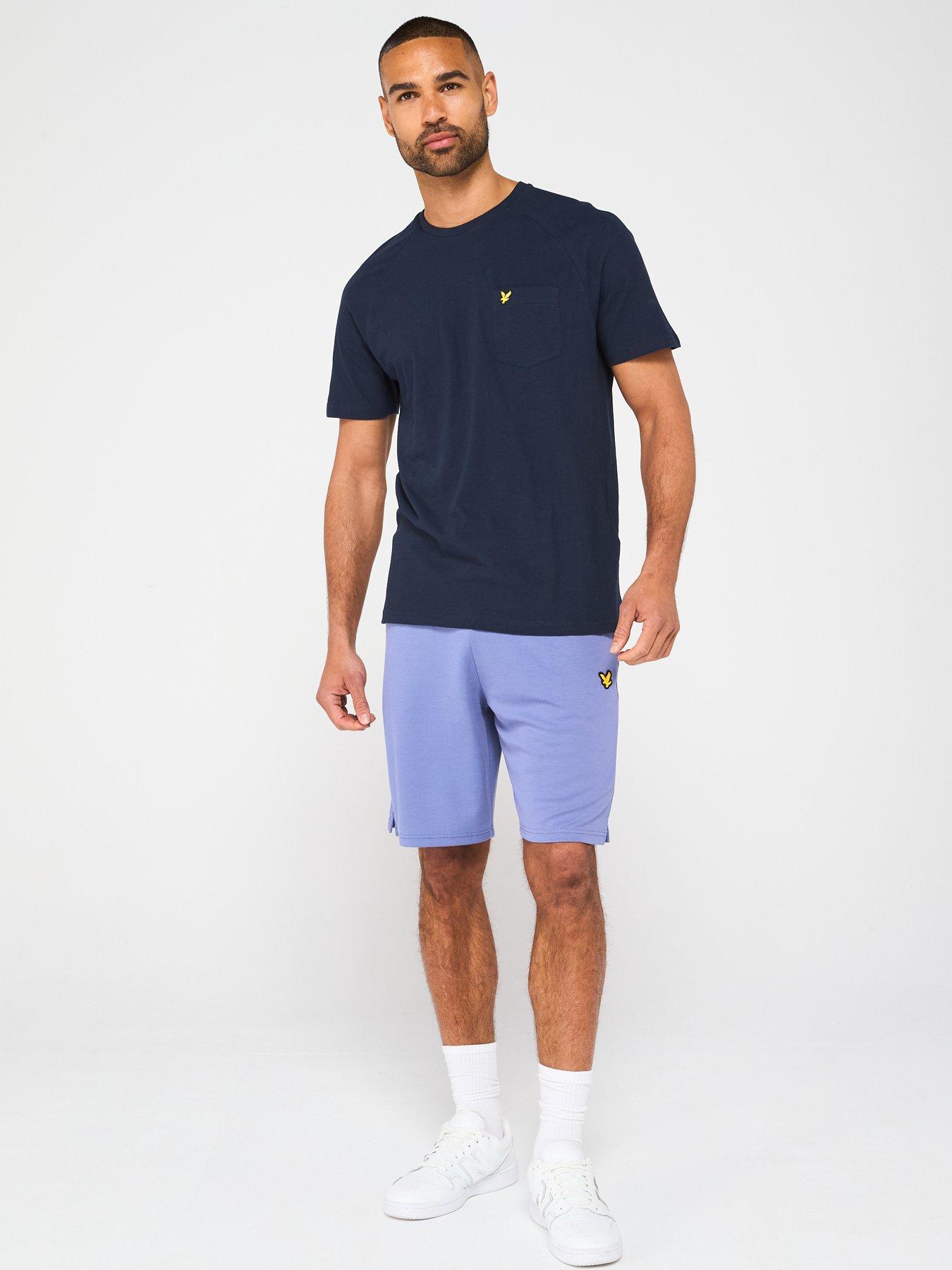  image of lyle-scott-linen-blend-raglan-t-shirt-navy