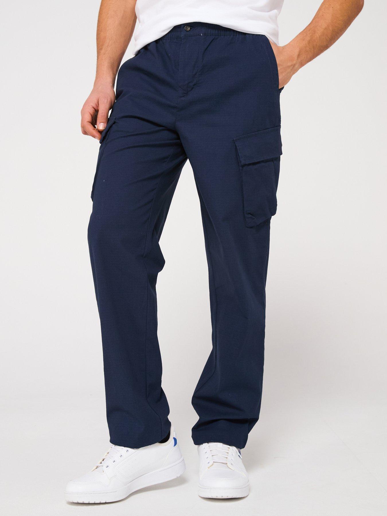 lyle-scott-lyle-amp-scott-cotton-stretch-ripstop-cargo-pants--navy